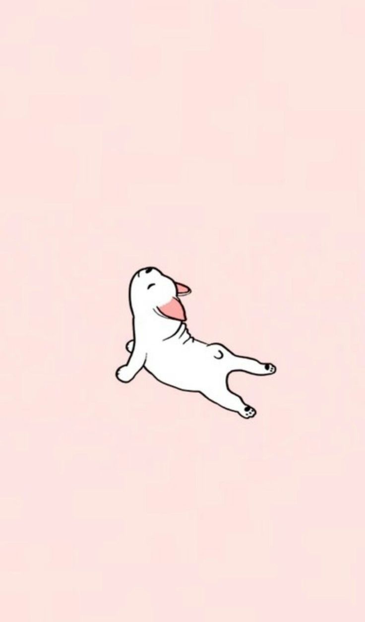 Cute Dog Stretching Wallpaper