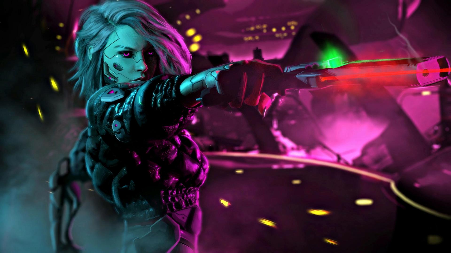 CYBORG GIRL (Cyberpunk 2077) Live Wallpaper