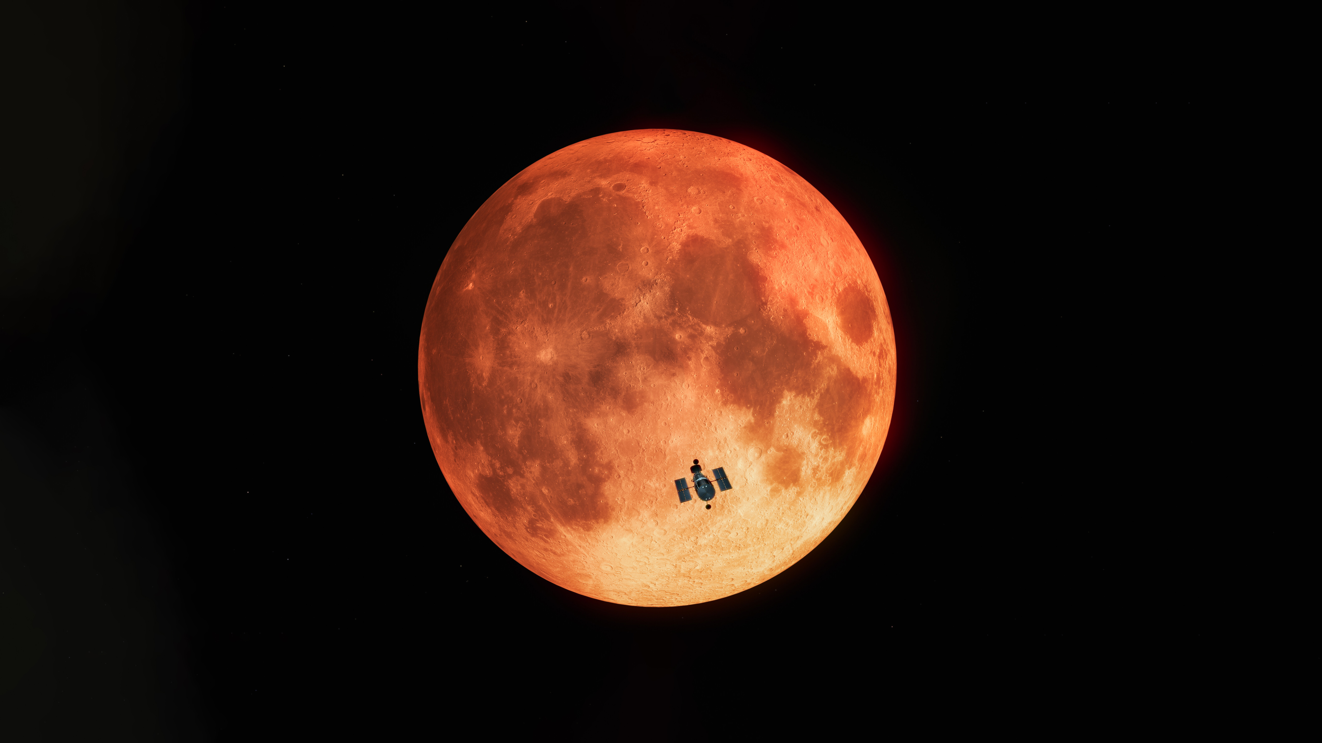 Moon Lunar Eclipse Dark 5k Wallpaper, HD