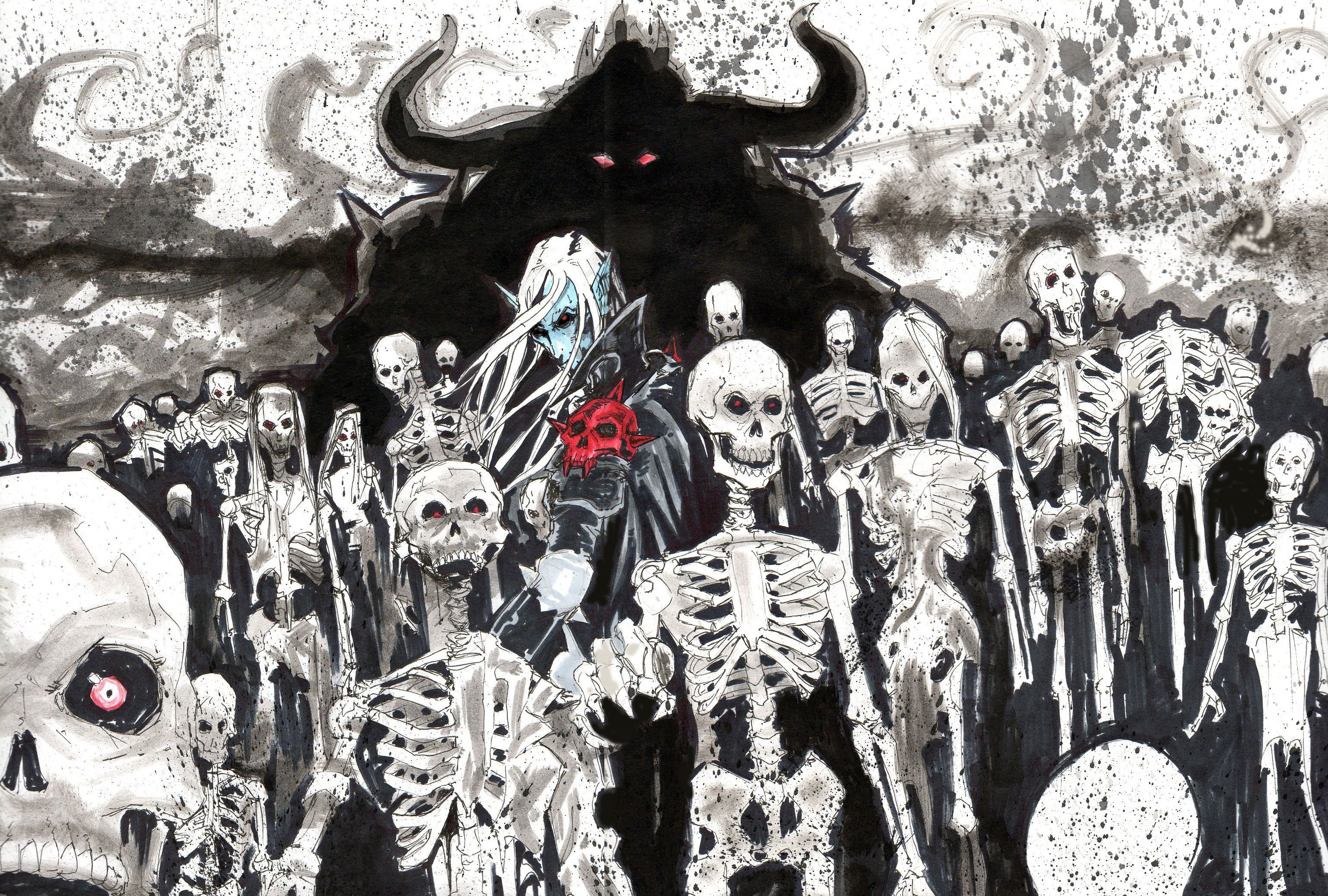 skeleton army. Wallpaper background