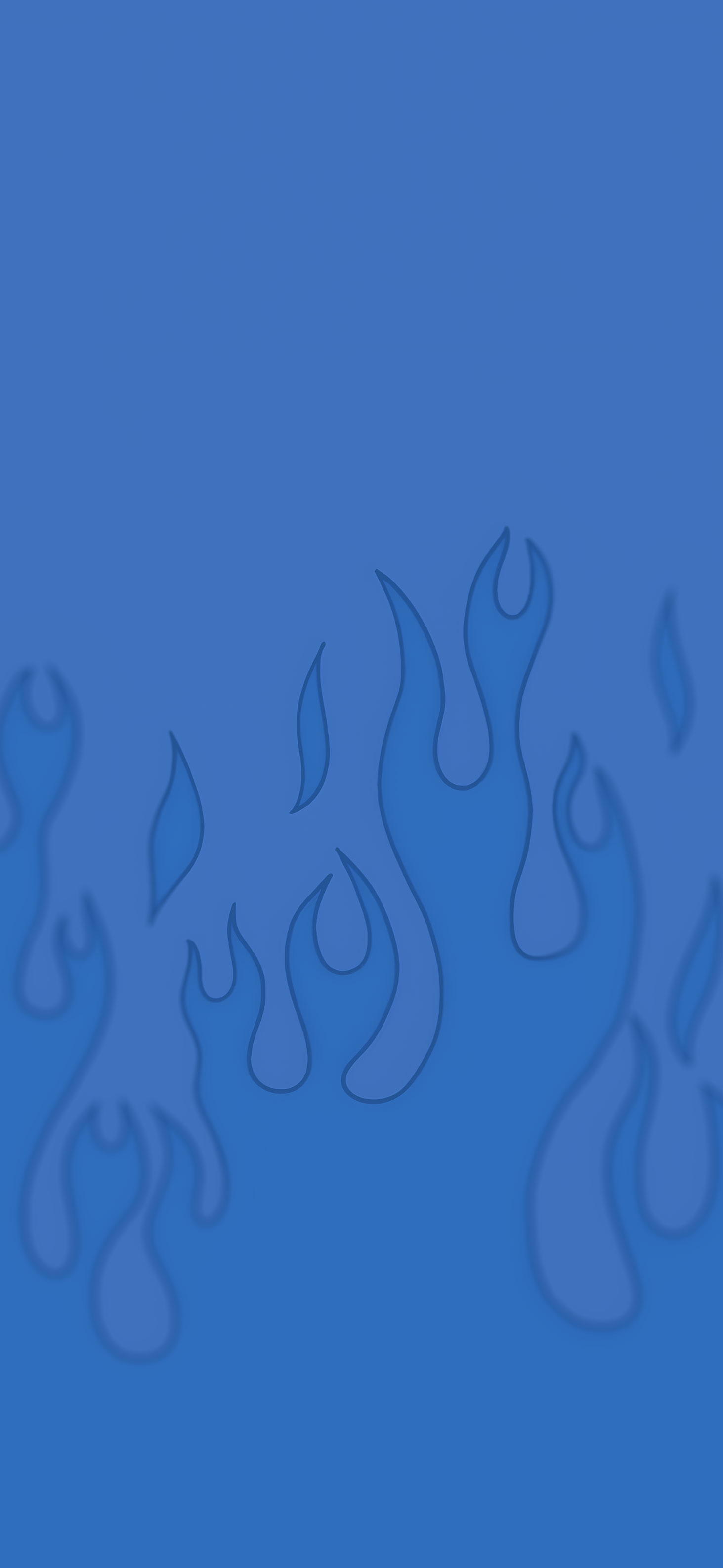 Minimalist Blue Fire Simple Wallpaper