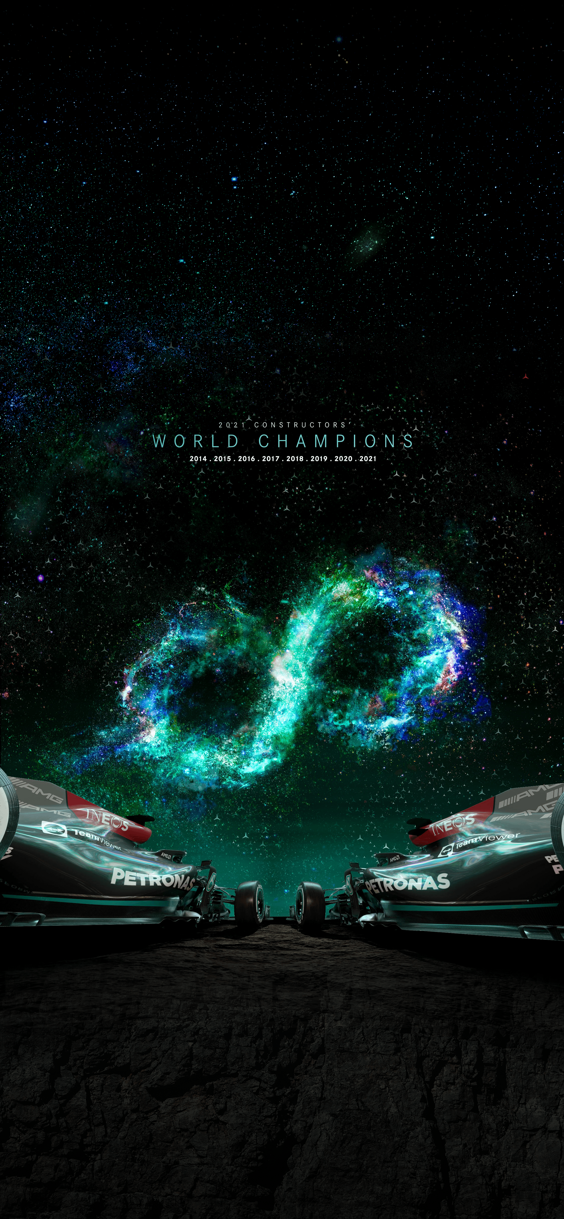 Mercedes 8th WCC celebratory post
