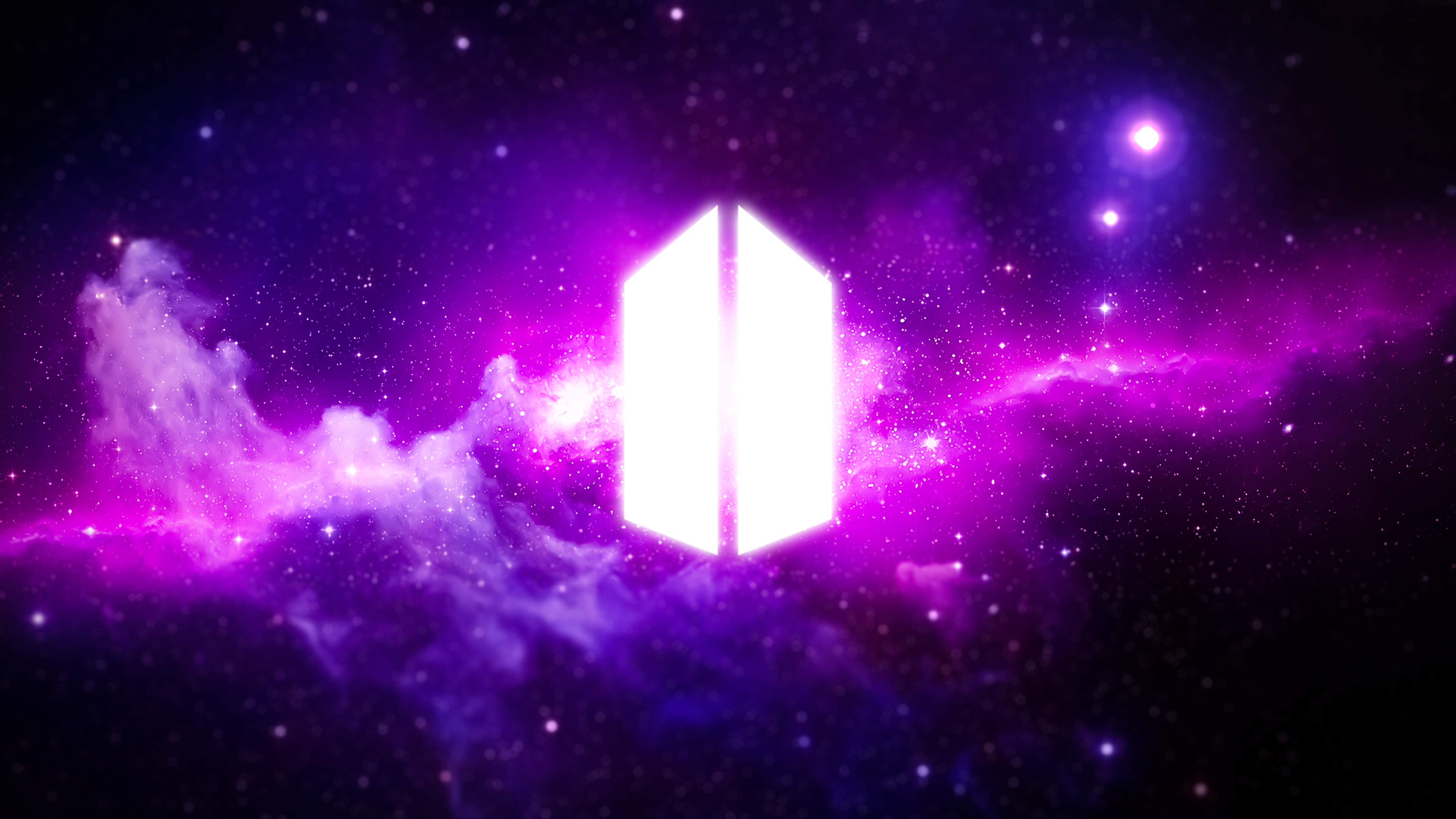 BTS Army Wallpaper 4K, Purple nebula