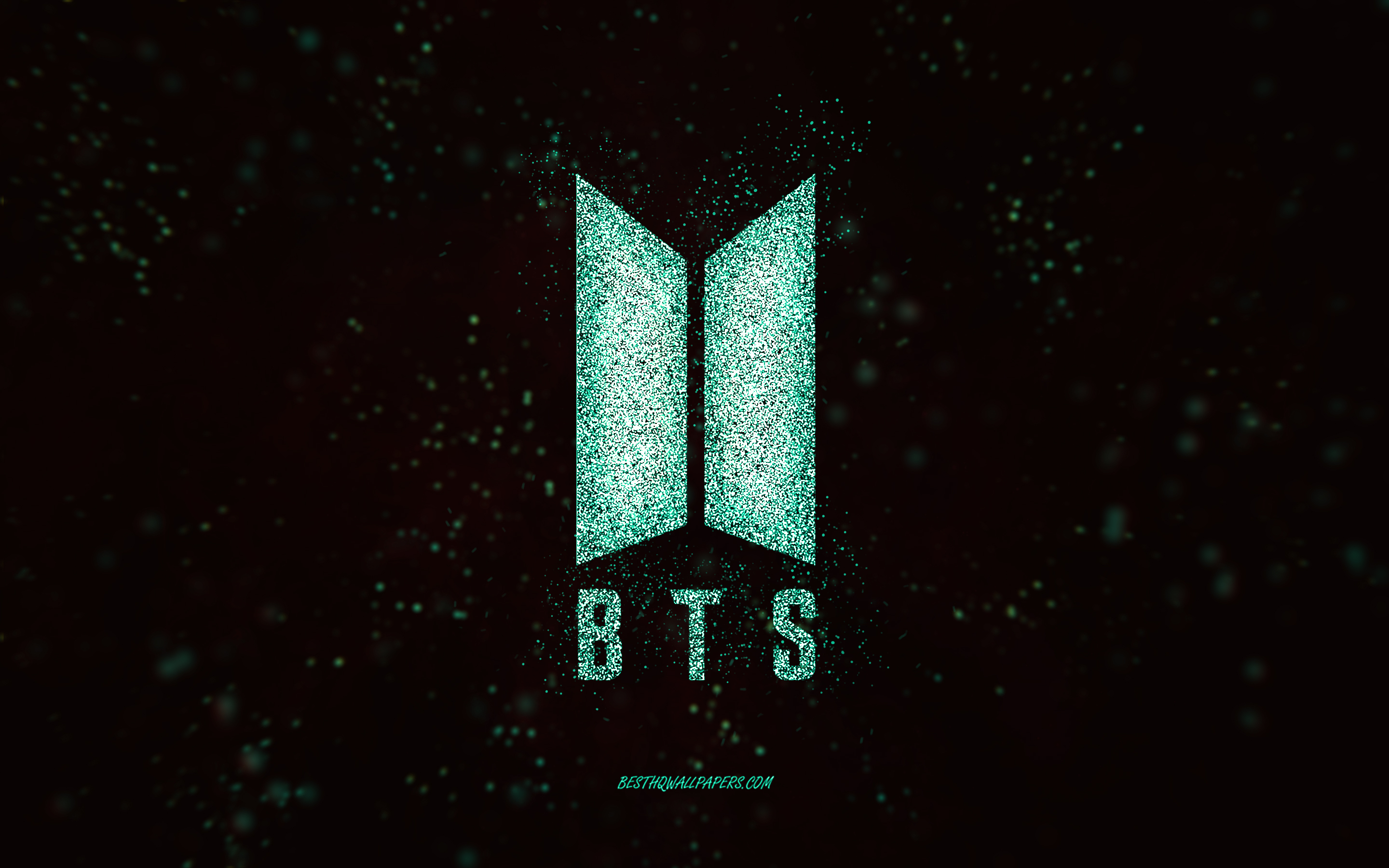Download wallpaper BTS glitter logo