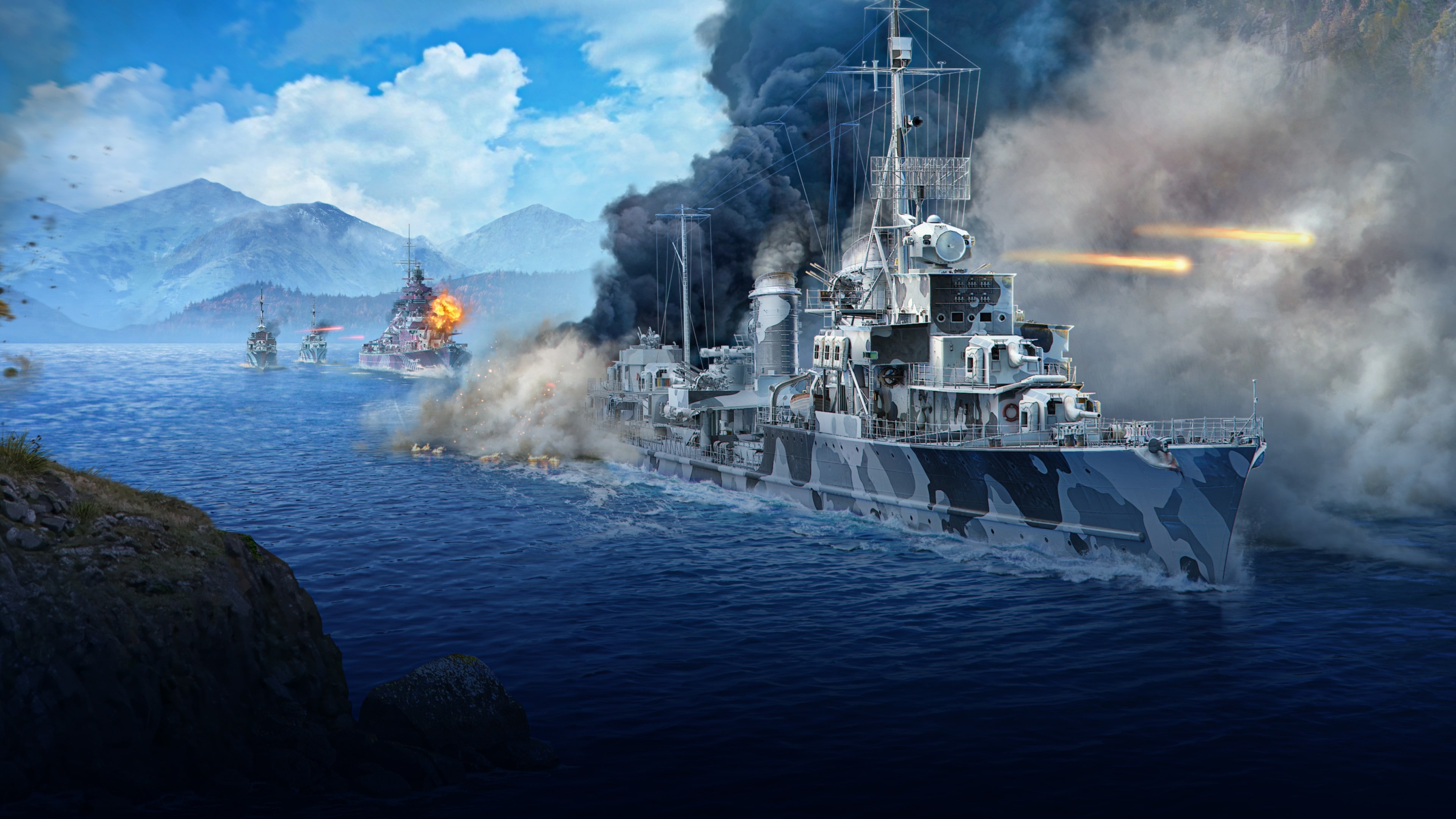 World of Warships Wallpaper 4K, Online