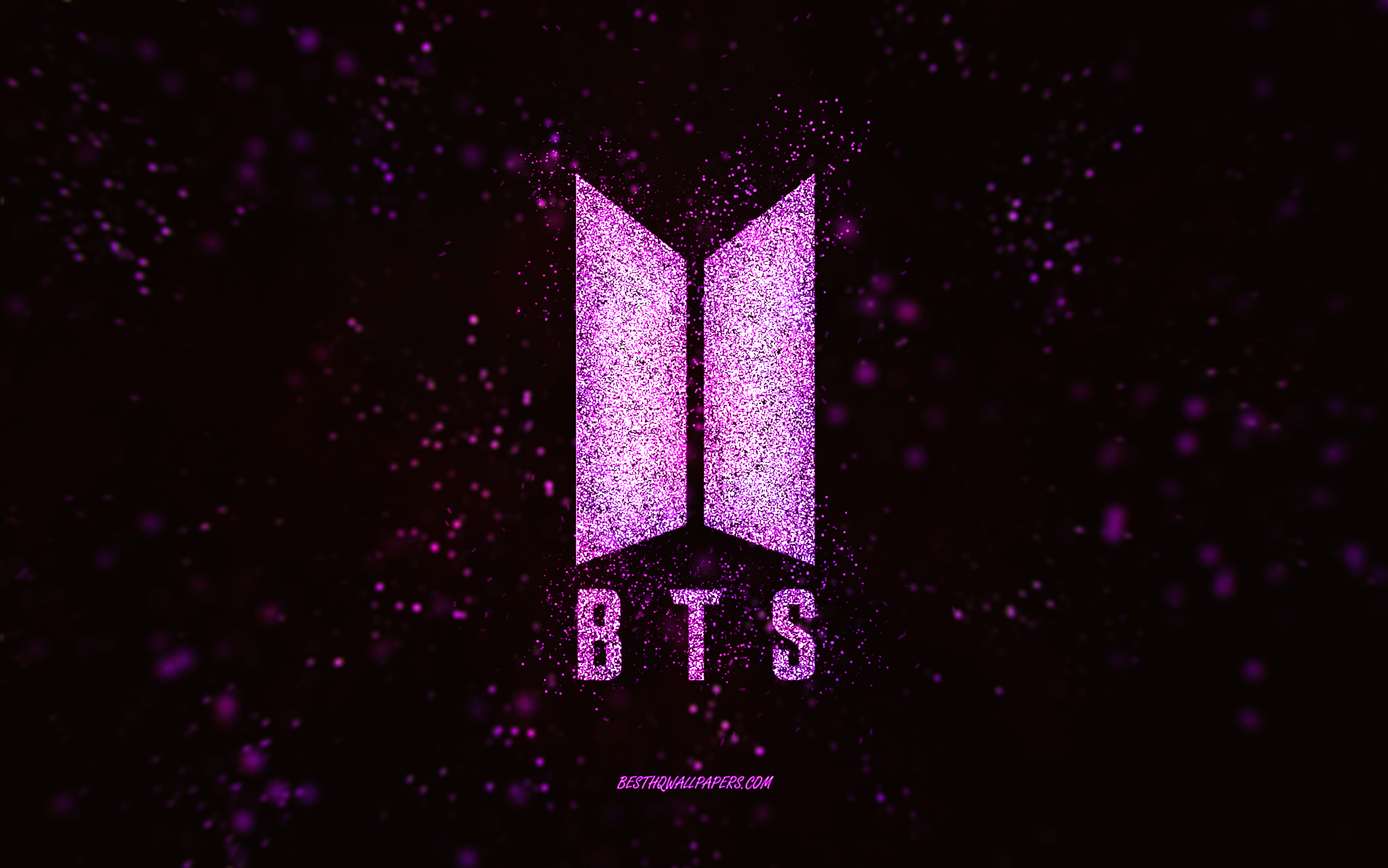 Download wallpaper BTS glitter logo