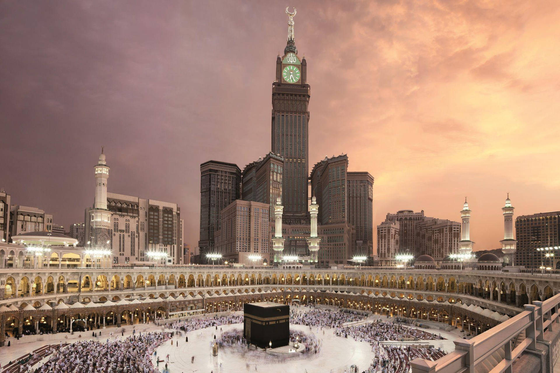 Download Makkah HD Tall Clock Tower Skyscrapers Wallpaper