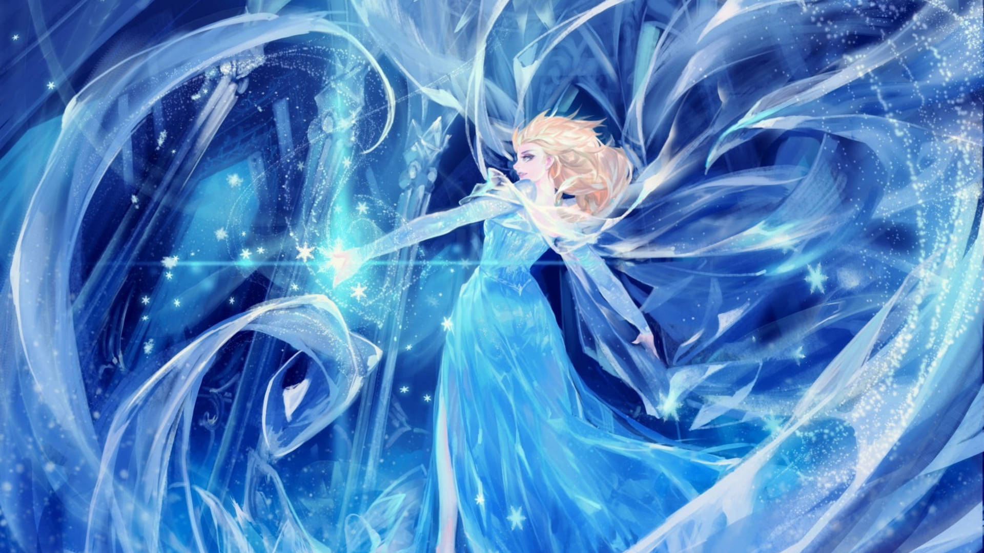 Download Frozen Elsa Anime Style Fanart