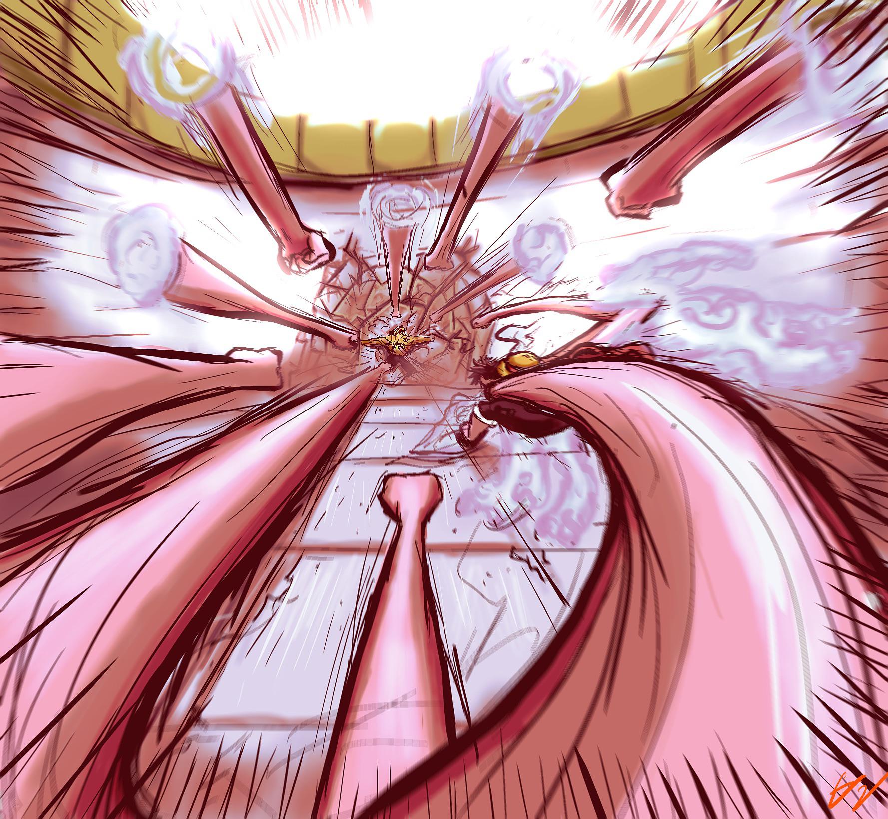 Fan art of Luffy vs Lucci, what do we