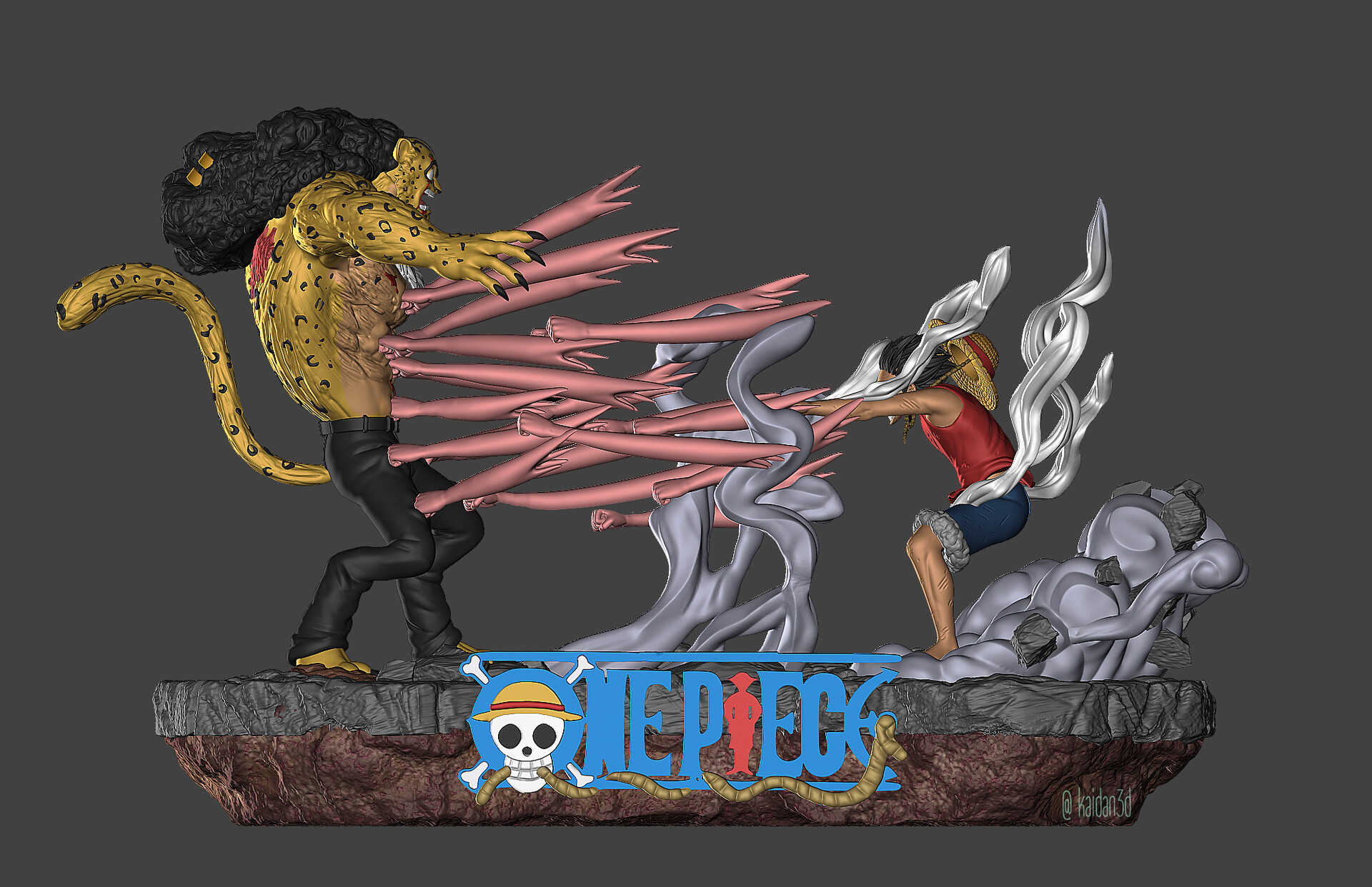 Kaidan3D vs Rob Lucci ( One Piece)