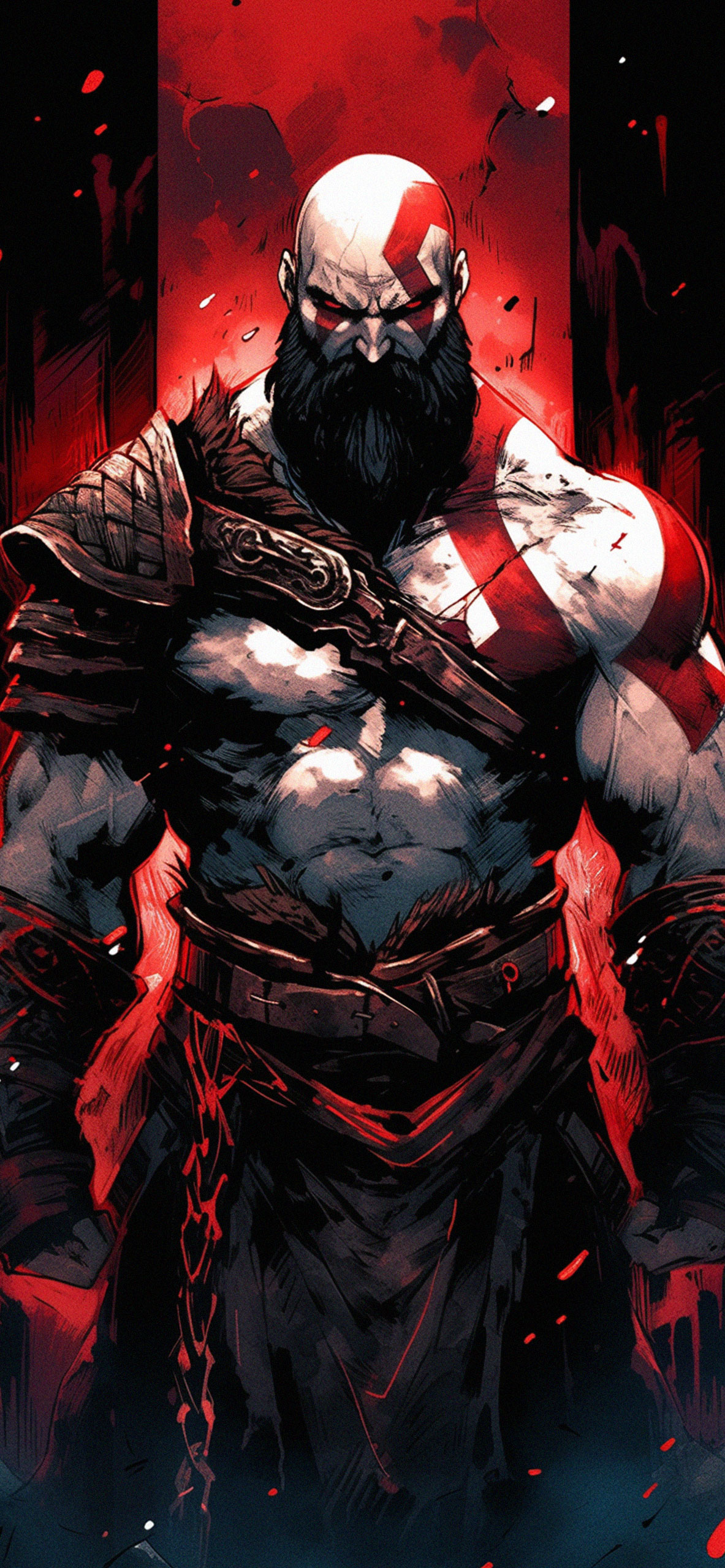 God of War Kratos Black & Red
