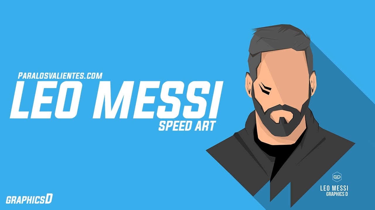 Leo Messi. Vector Minimalistic Artwork