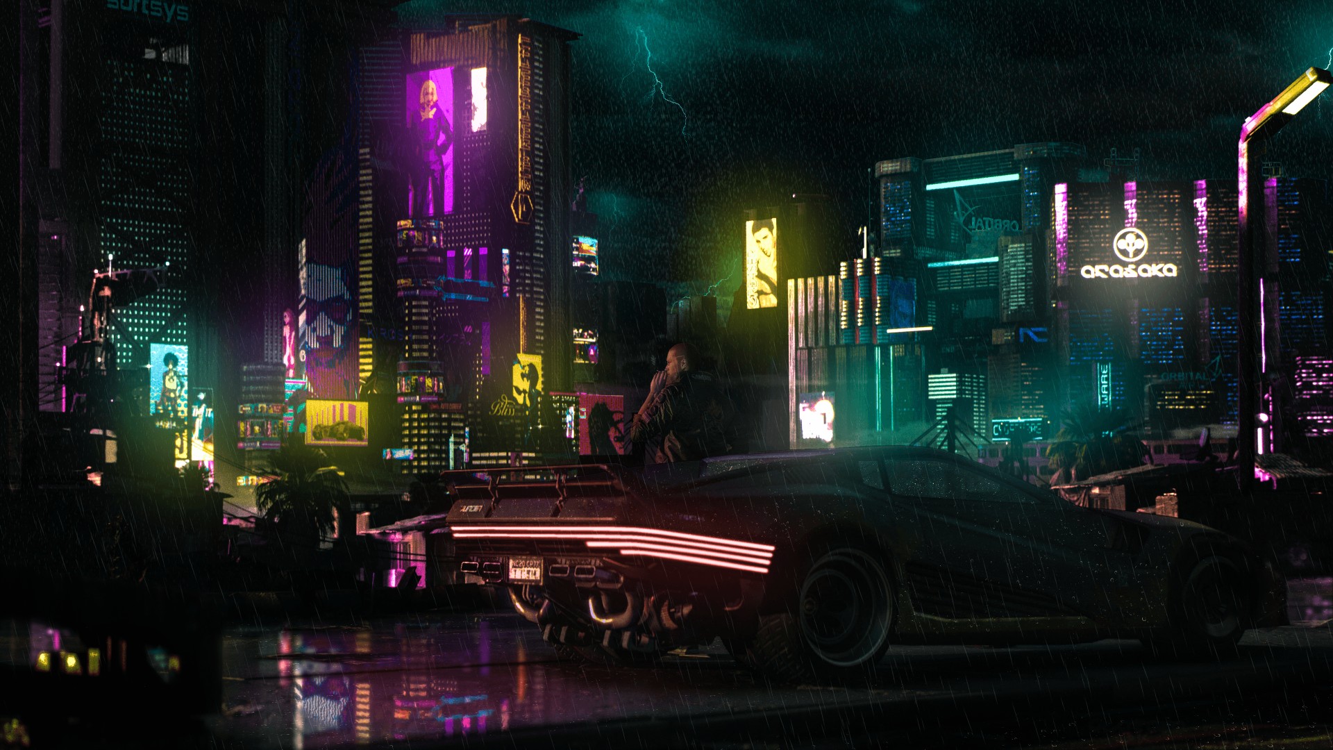 City Rain Wallpaper For Desktop, PC