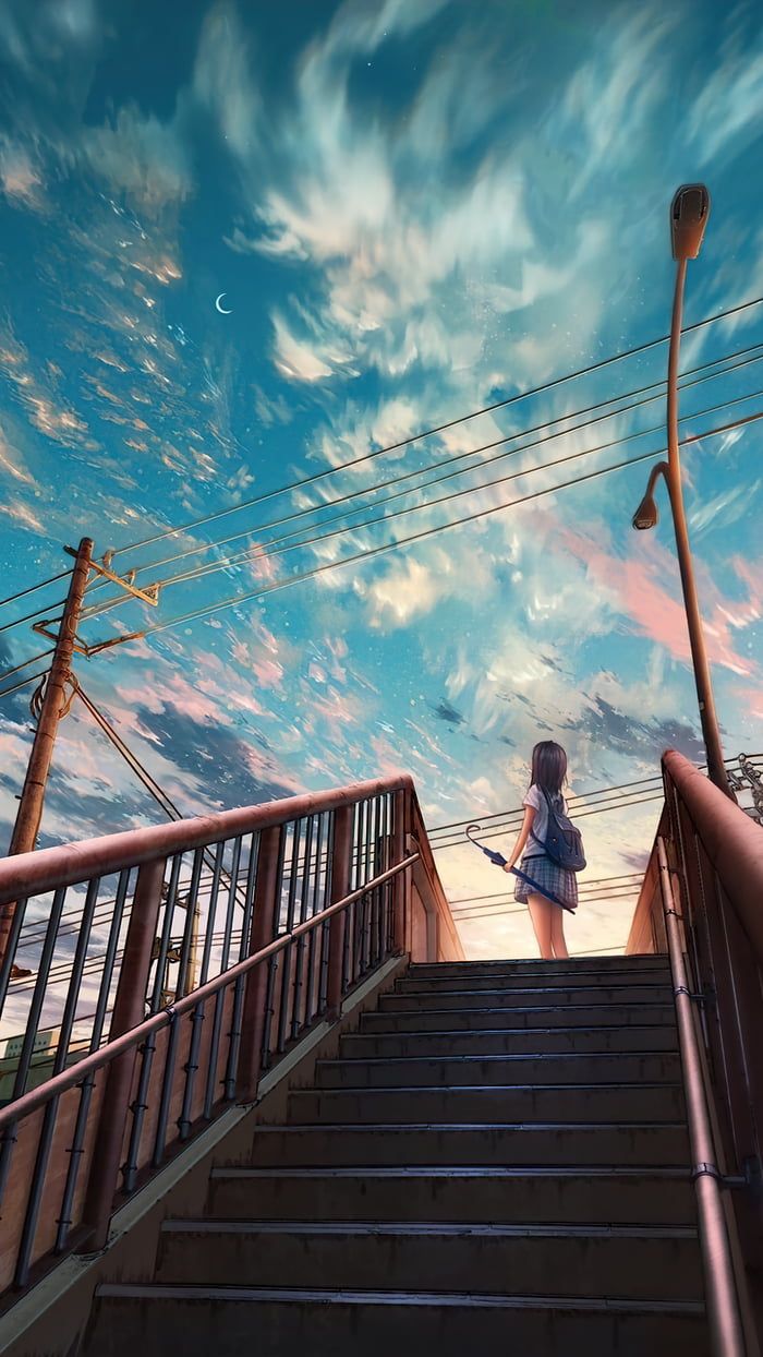 On The Footbridge Wallpaper