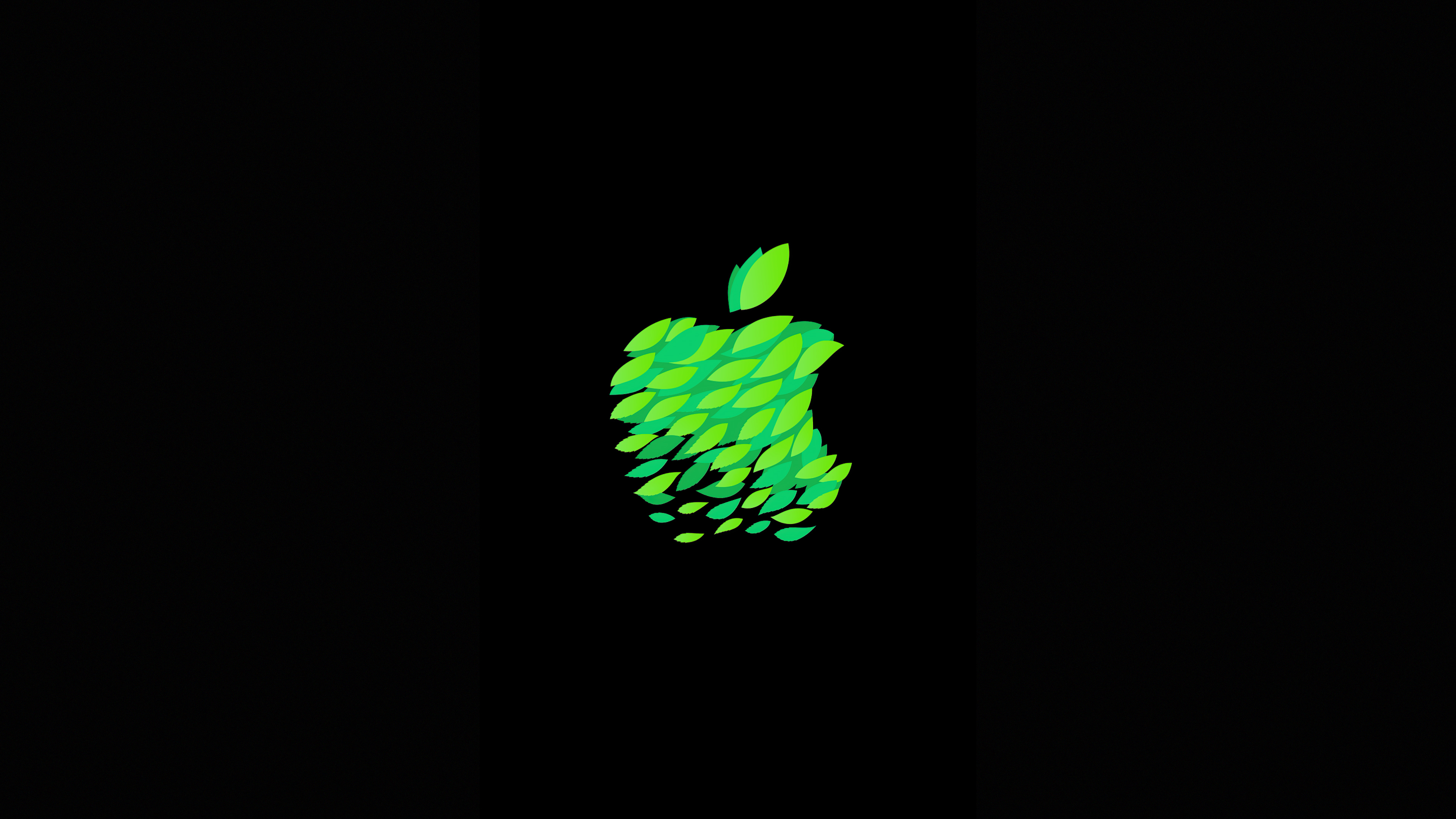 Green Black Apple Logo 4k Wallpaper, HD Computer Wallpaper, 4k Wallpaper, Image, Background, Photos and Picture