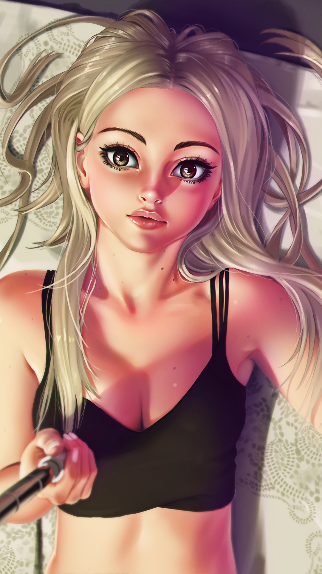 Picture Blonde girl Selfie Girls