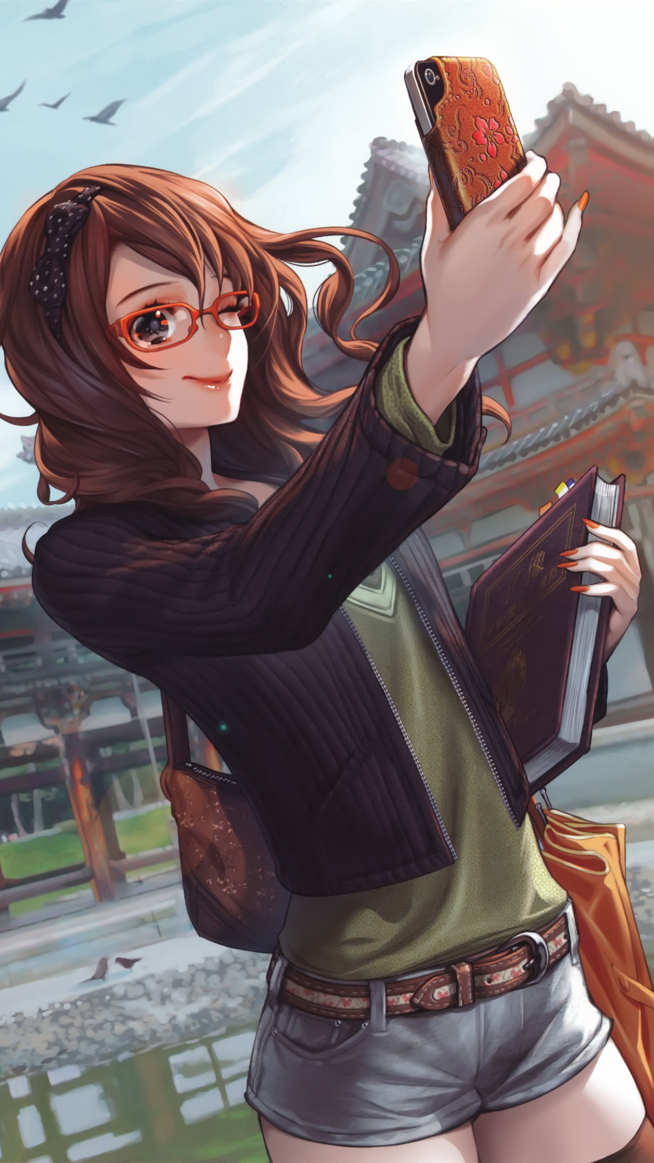 Anime Girl Taking Selfie Sony