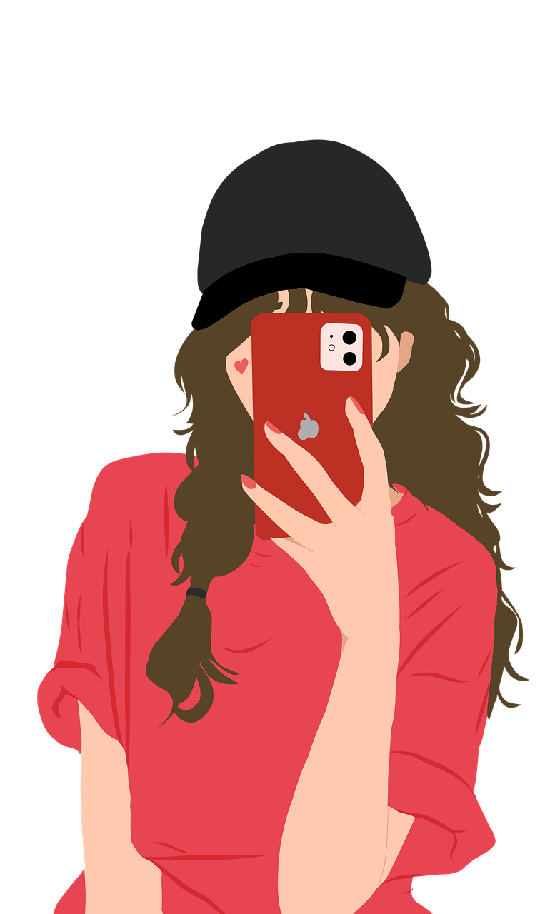 Download Girl, Selfie, Phone. Royalty