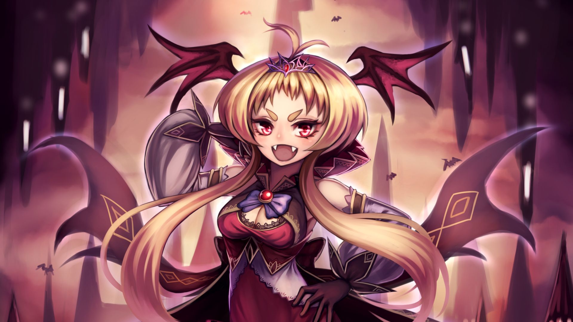 Mobile wallpaper: Anime, Fangs, Wings