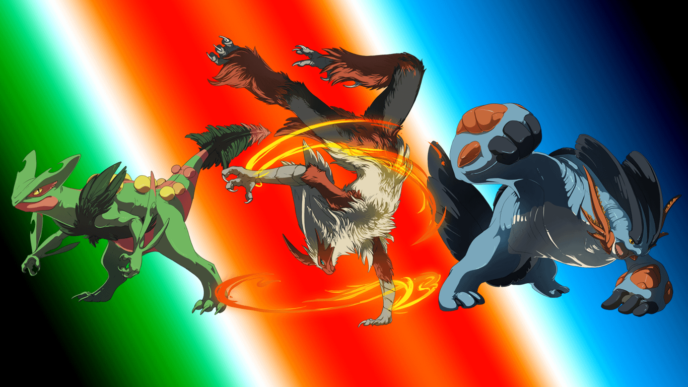 Hoenn Mega Starters Wallpaper