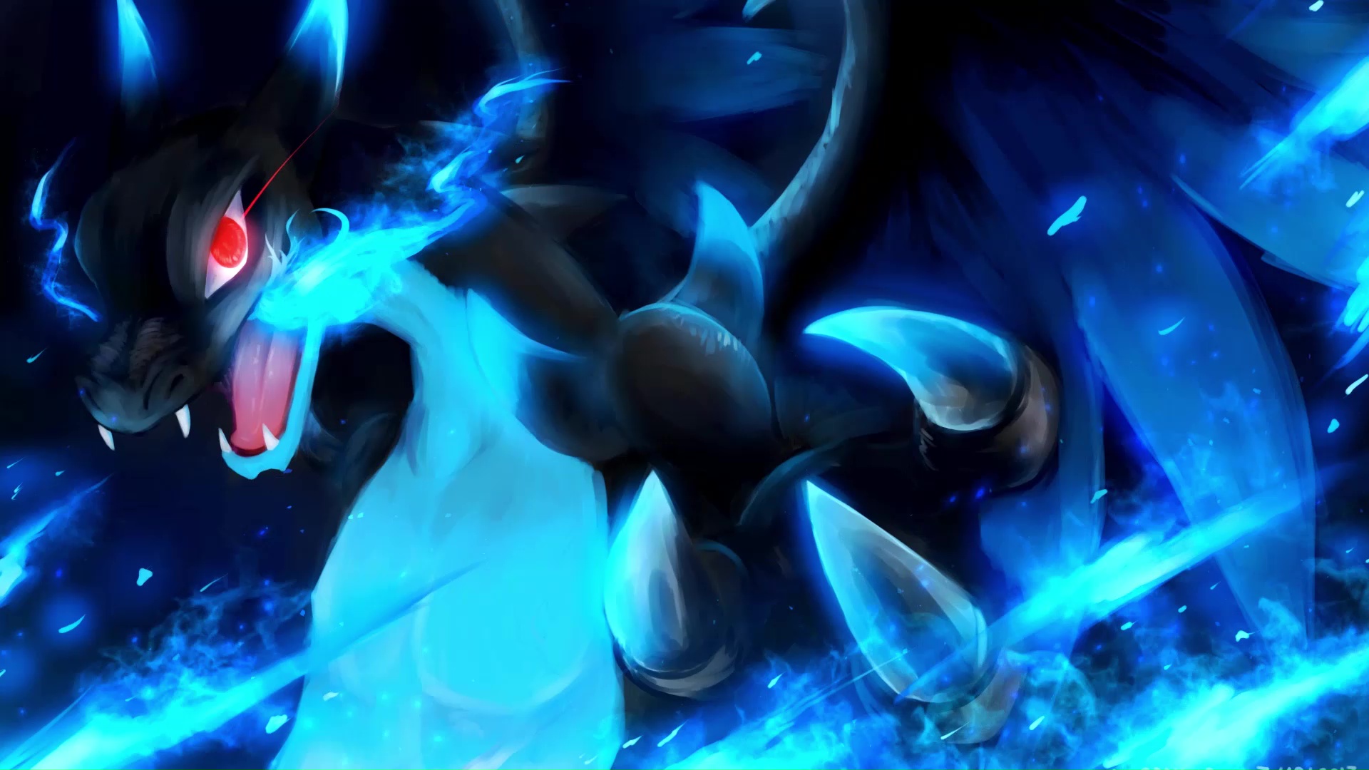 Mega Charizard X Pokemon Live Wallpaper
