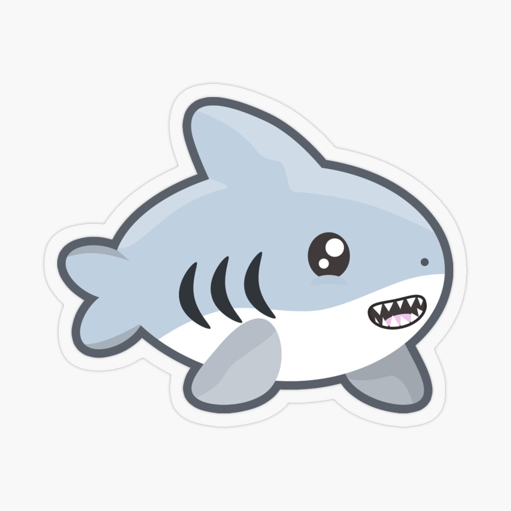 Kawaii Shark Art Print