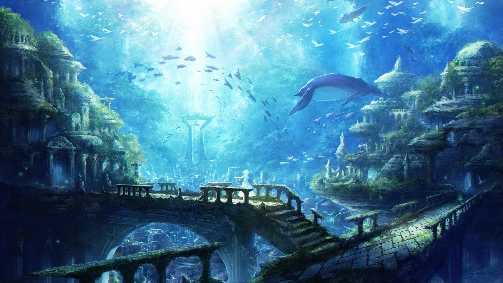 Fantasy Underwater Dark Widescreen