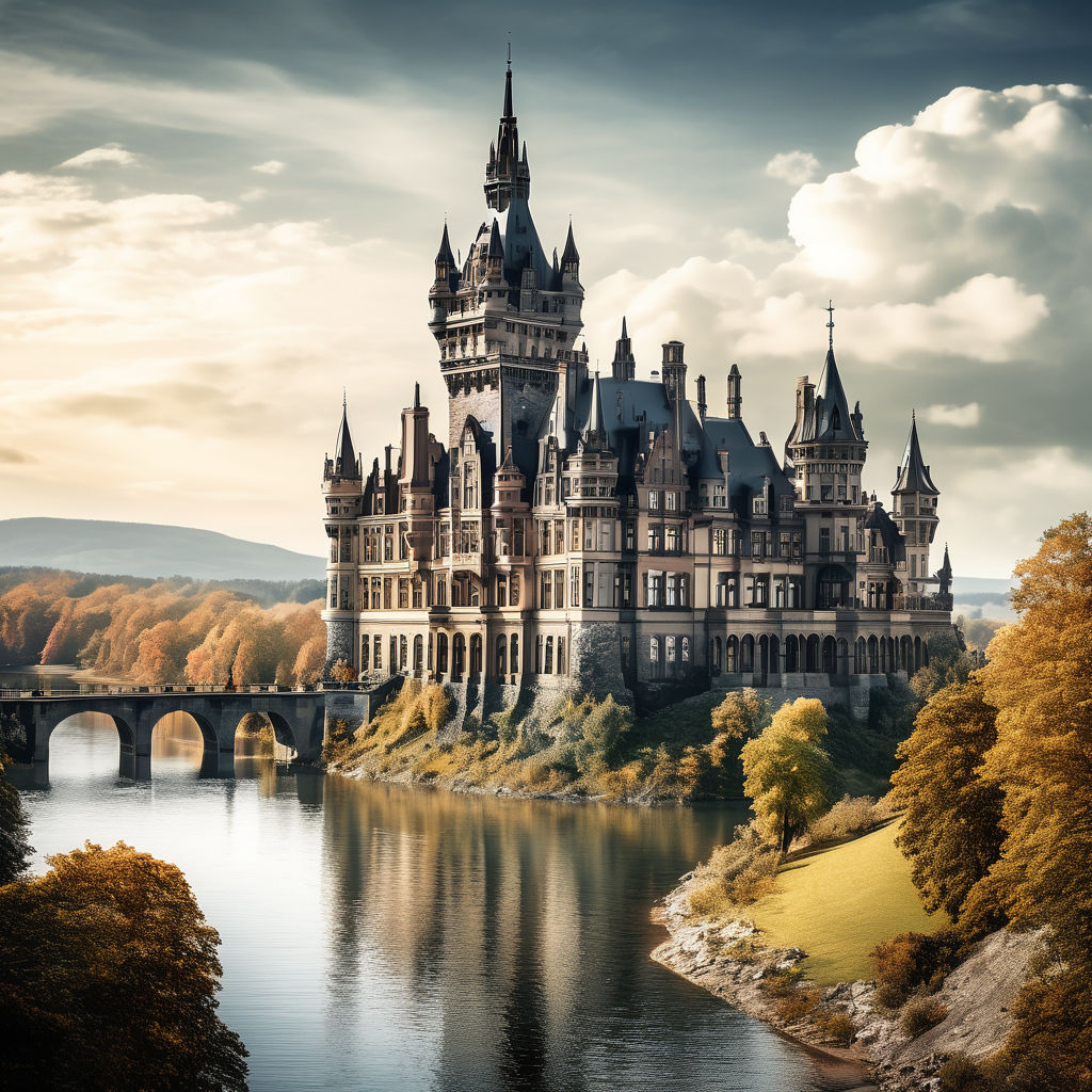 beautiful ornate british castle