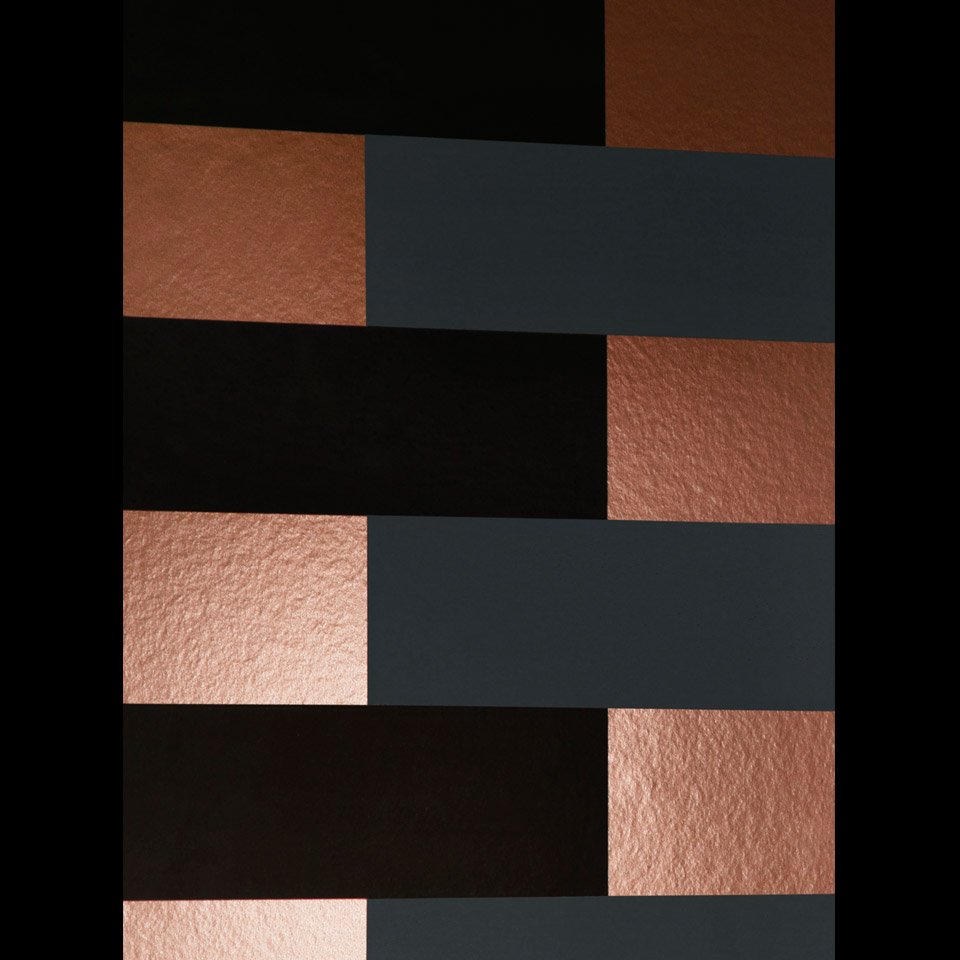 Copper geometric wallpaper. BLOCK