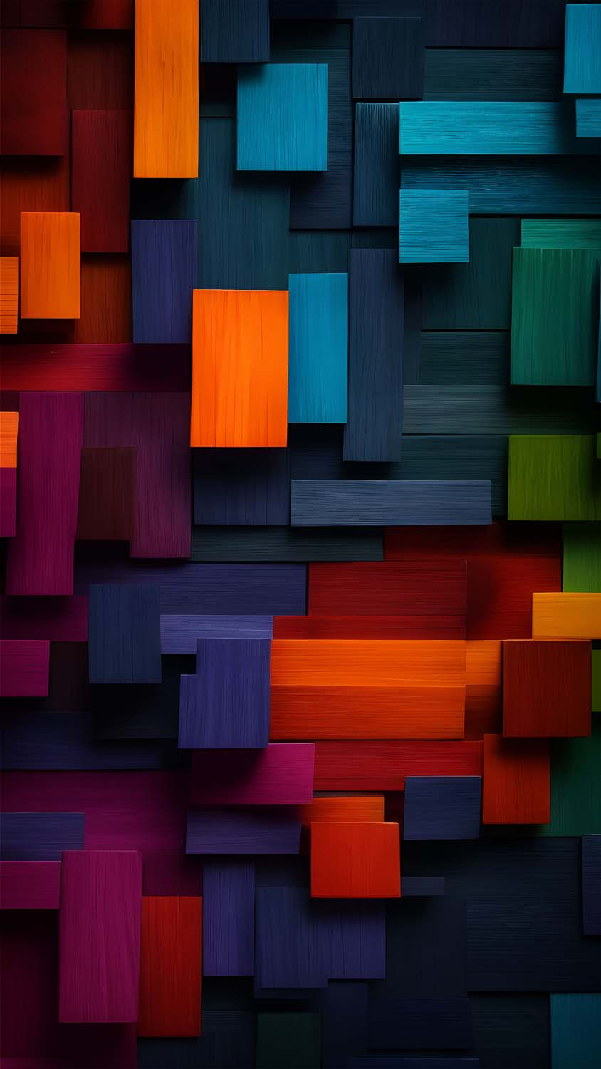 Wooden Blocks IPhone Wallpaper 4K