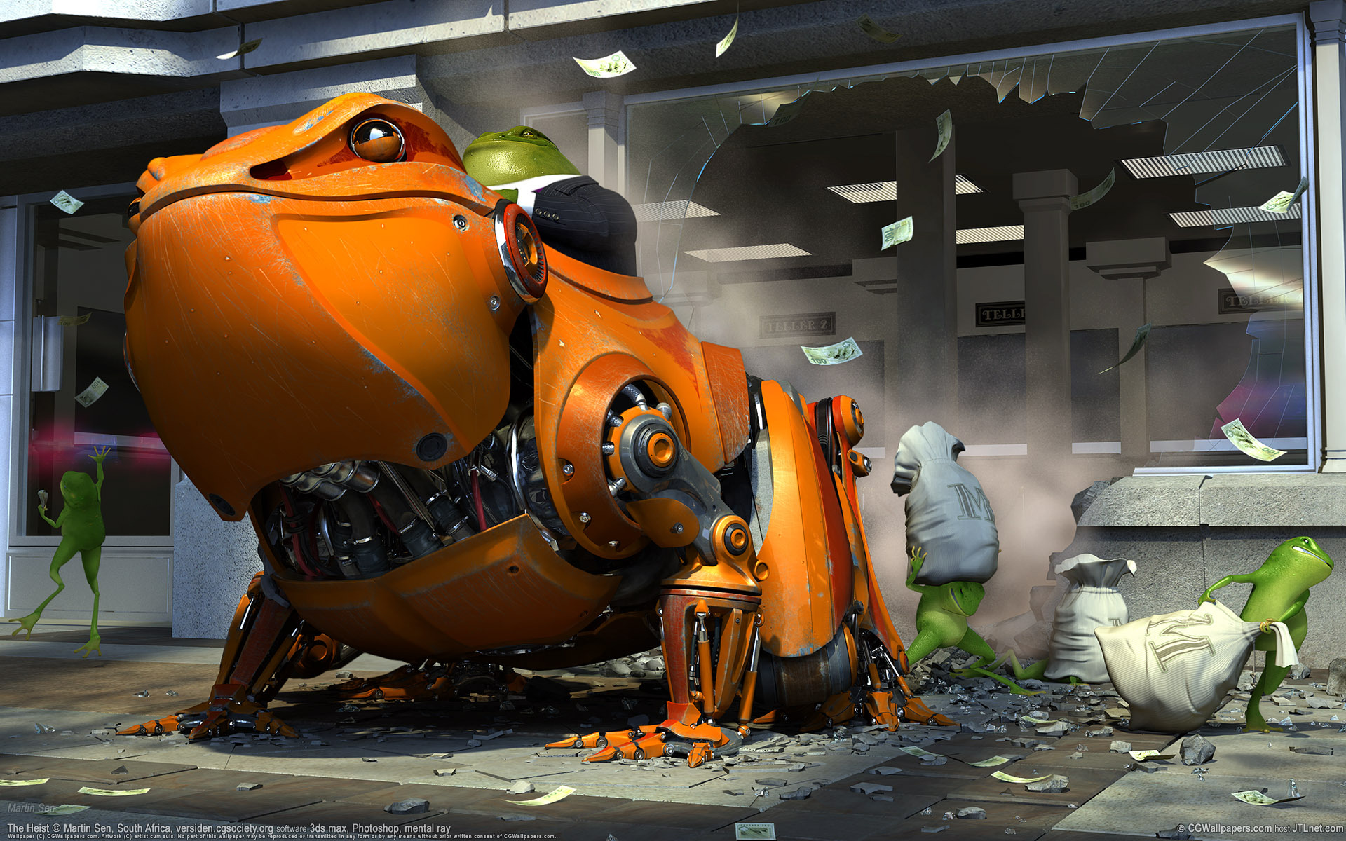 Wallpaper the Bank, toad, robbery