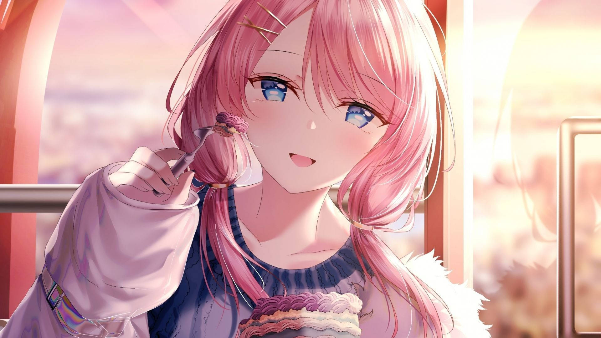 Download Cute Anime Girl PFP Eating