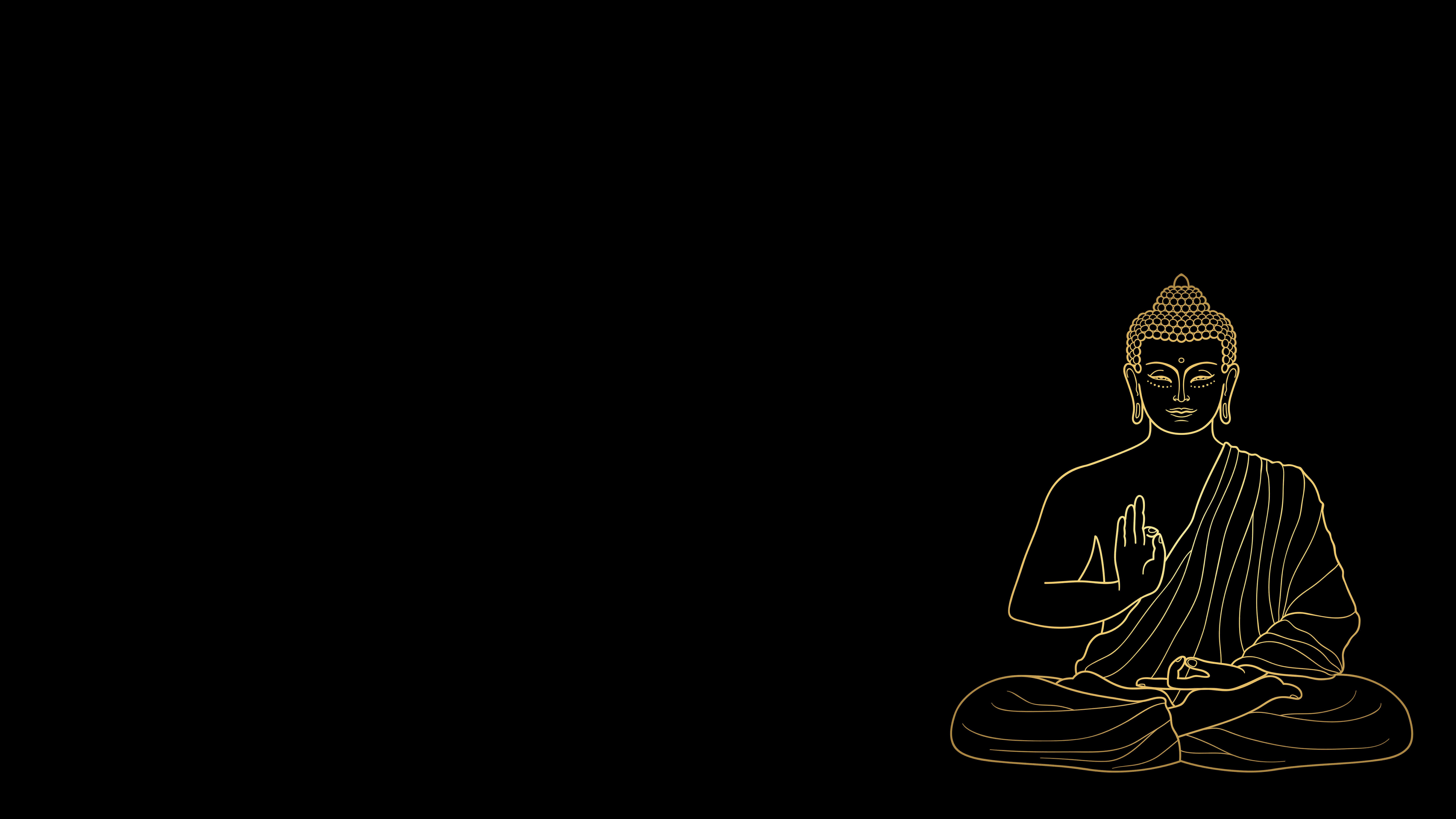 Wallpaper calm, meditation, black