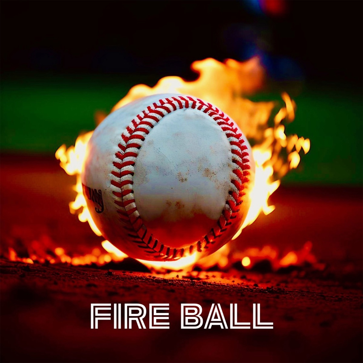 Flaming Baseball Image