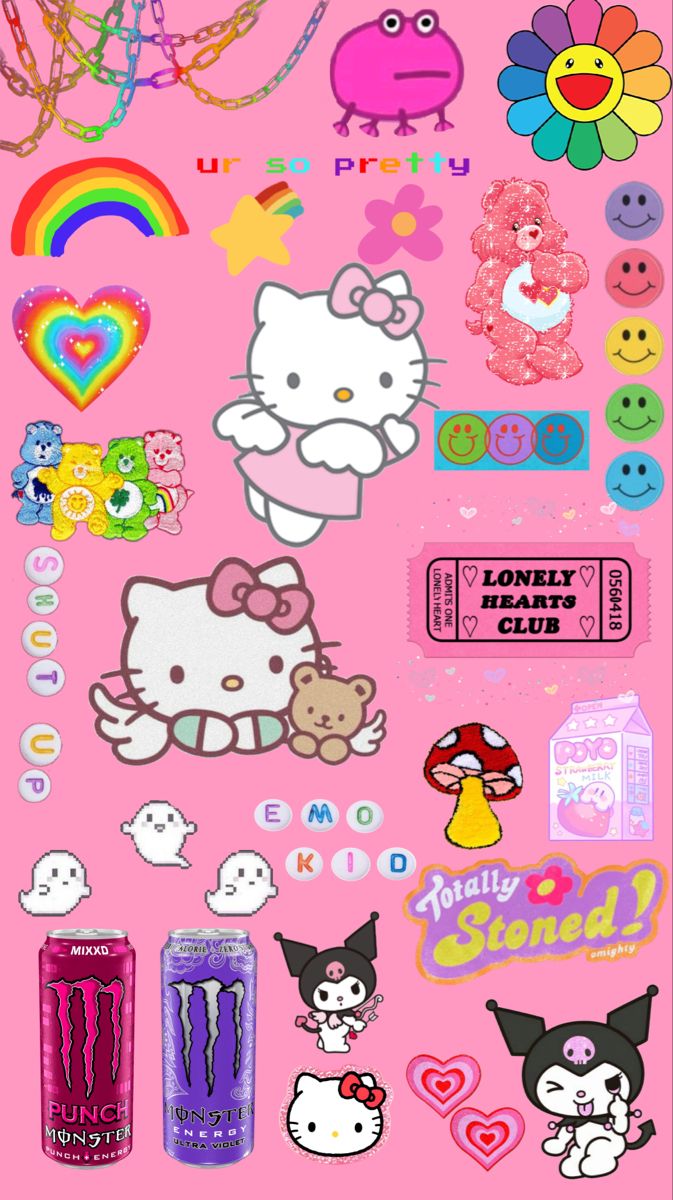 Hello kitty aesthetic pink wallpaper