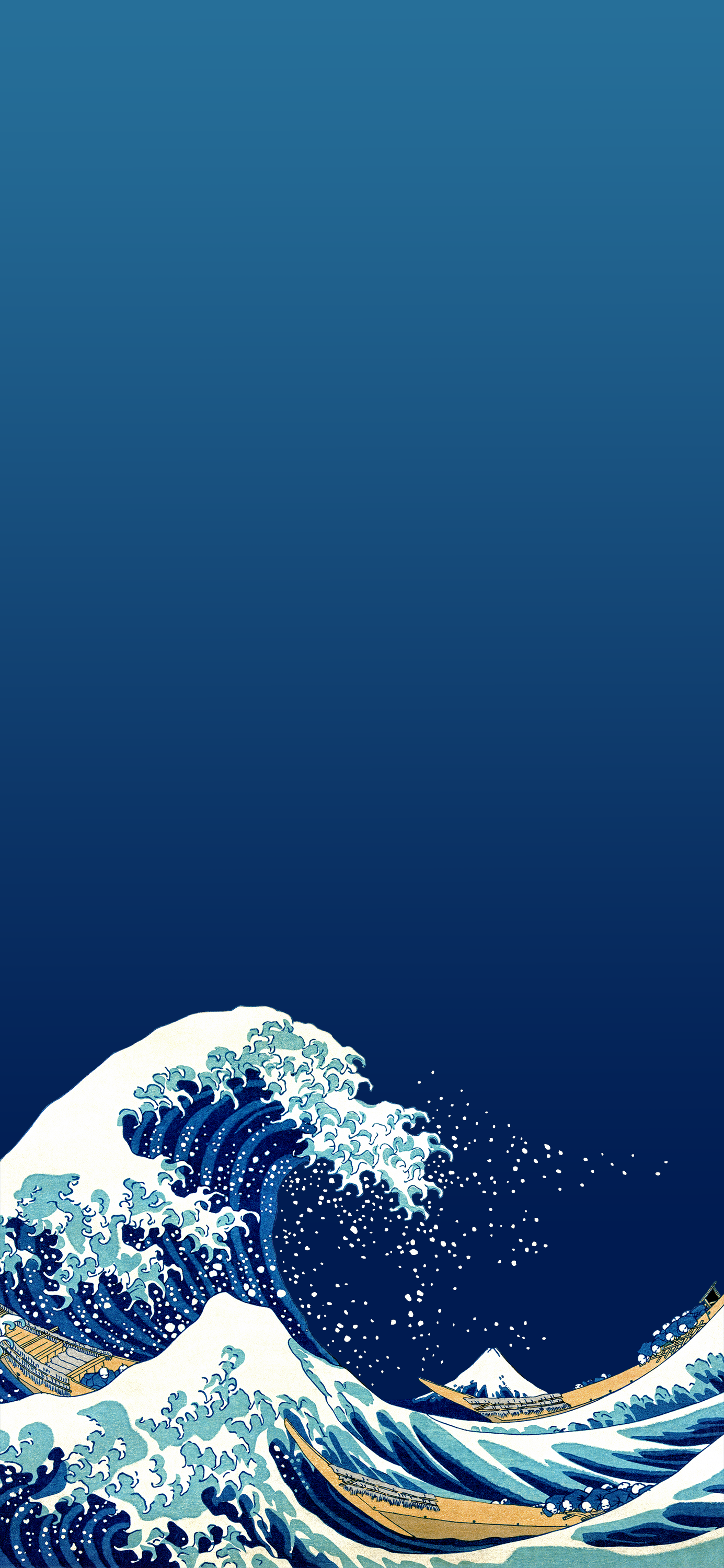 The Great Wave off Kanagawa, gradient