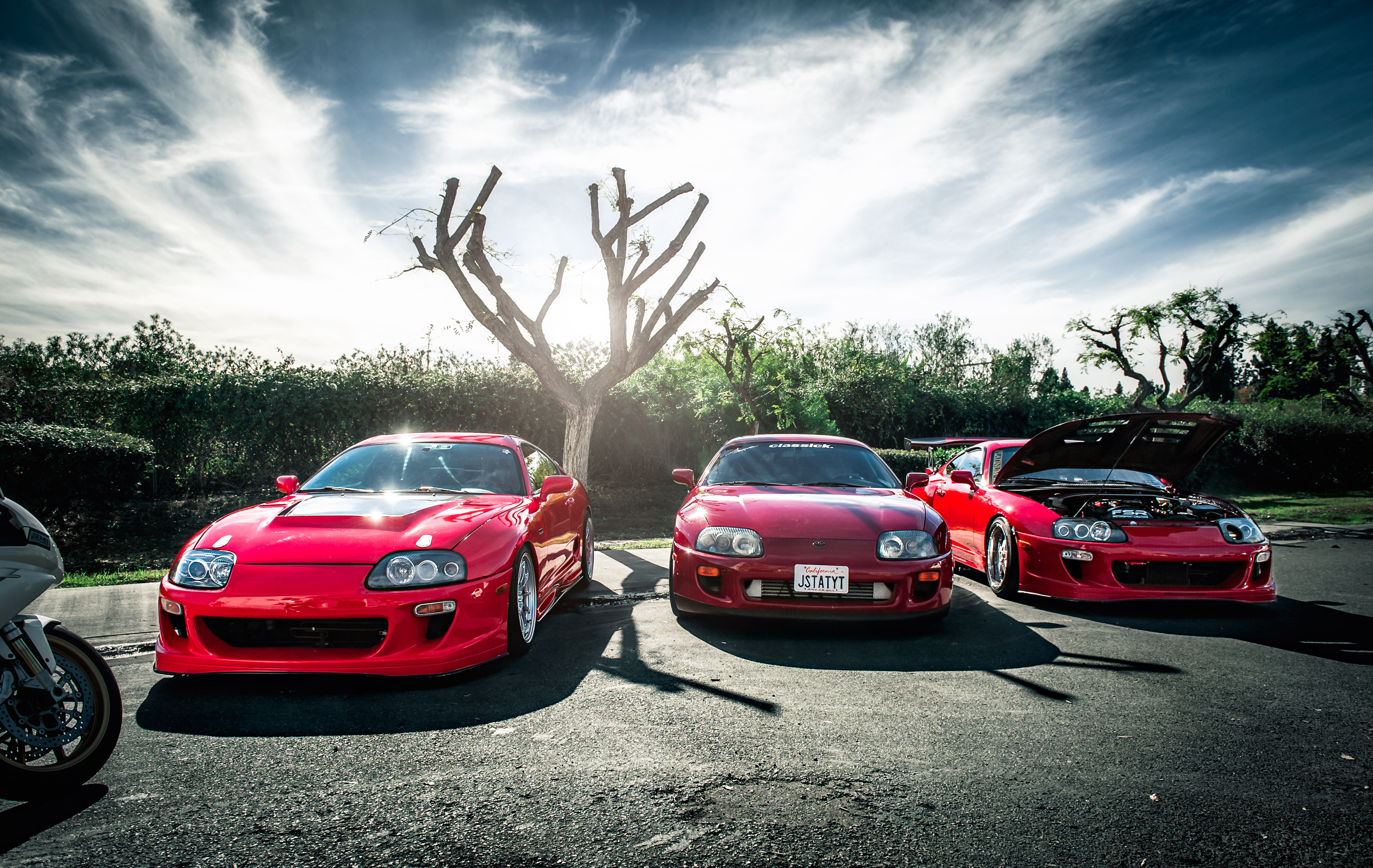 Wallpaper red, red, supra, Toyota, trio