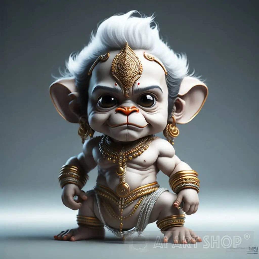 Cute divine shiva, hanuman AI arts