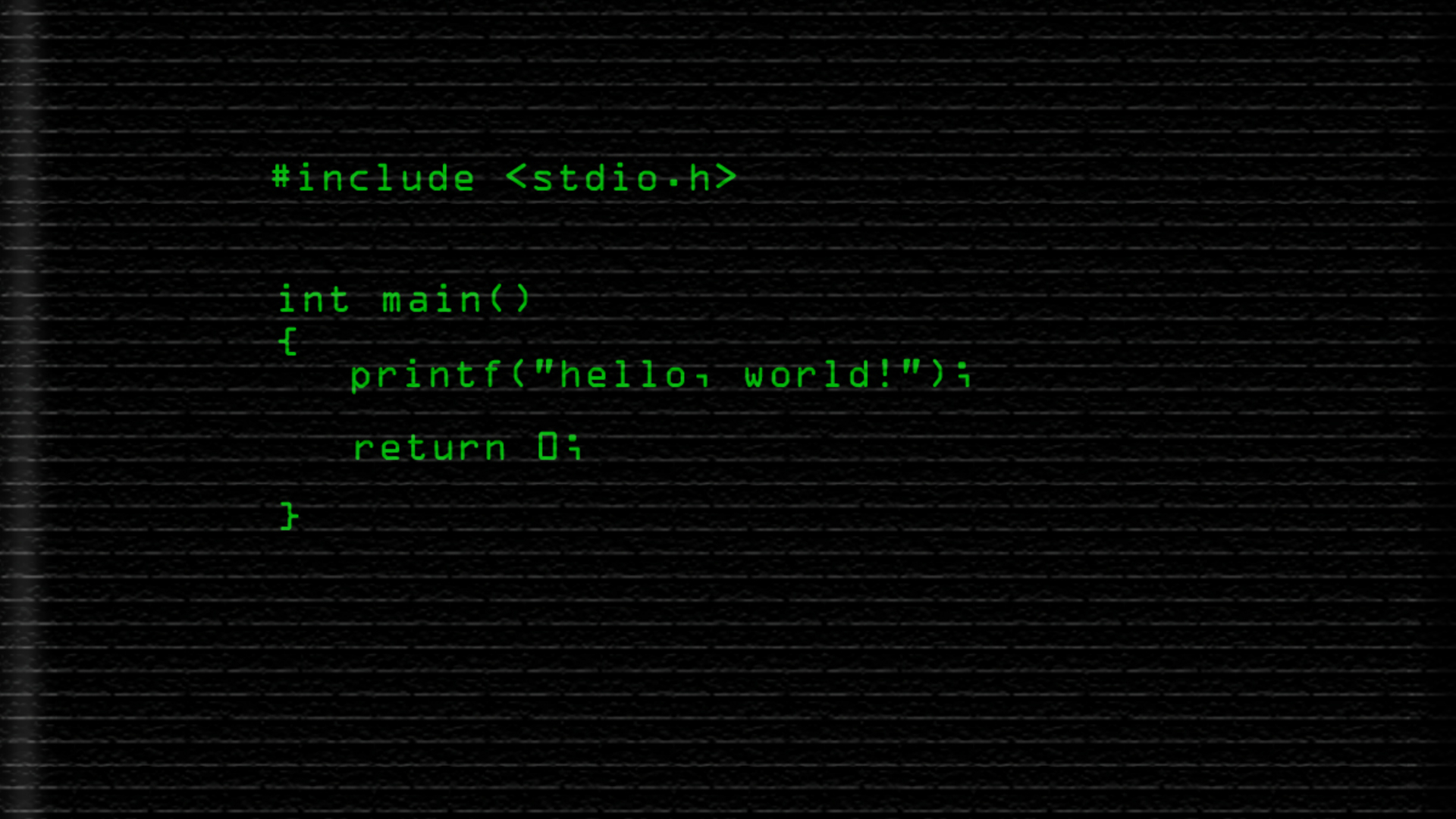 Classic Coding Hello World Wallpaper HD