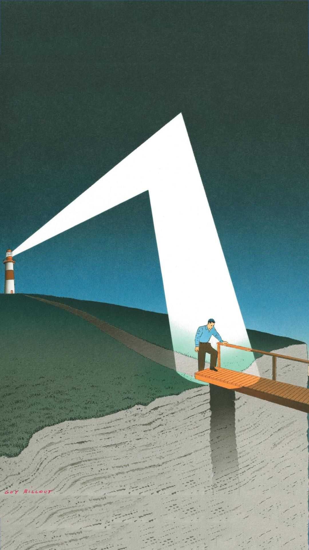 Guy Billout Wallpaper. Surreal