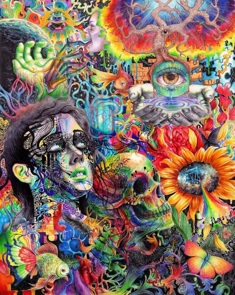 Stoner Psychedelic Art iPhone Wallpaper
