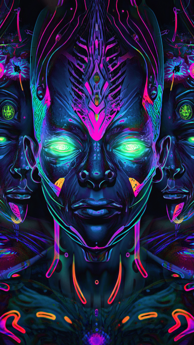 Download wallpaper 750x1334 psychedelic