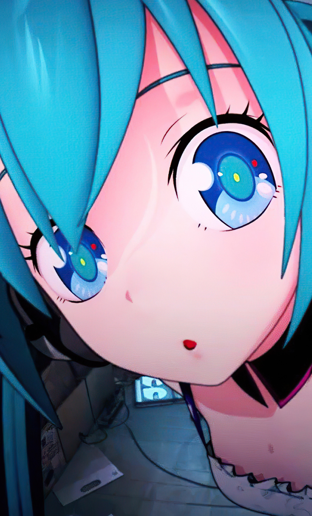 Hatsune Miku Closeup Big Eyes