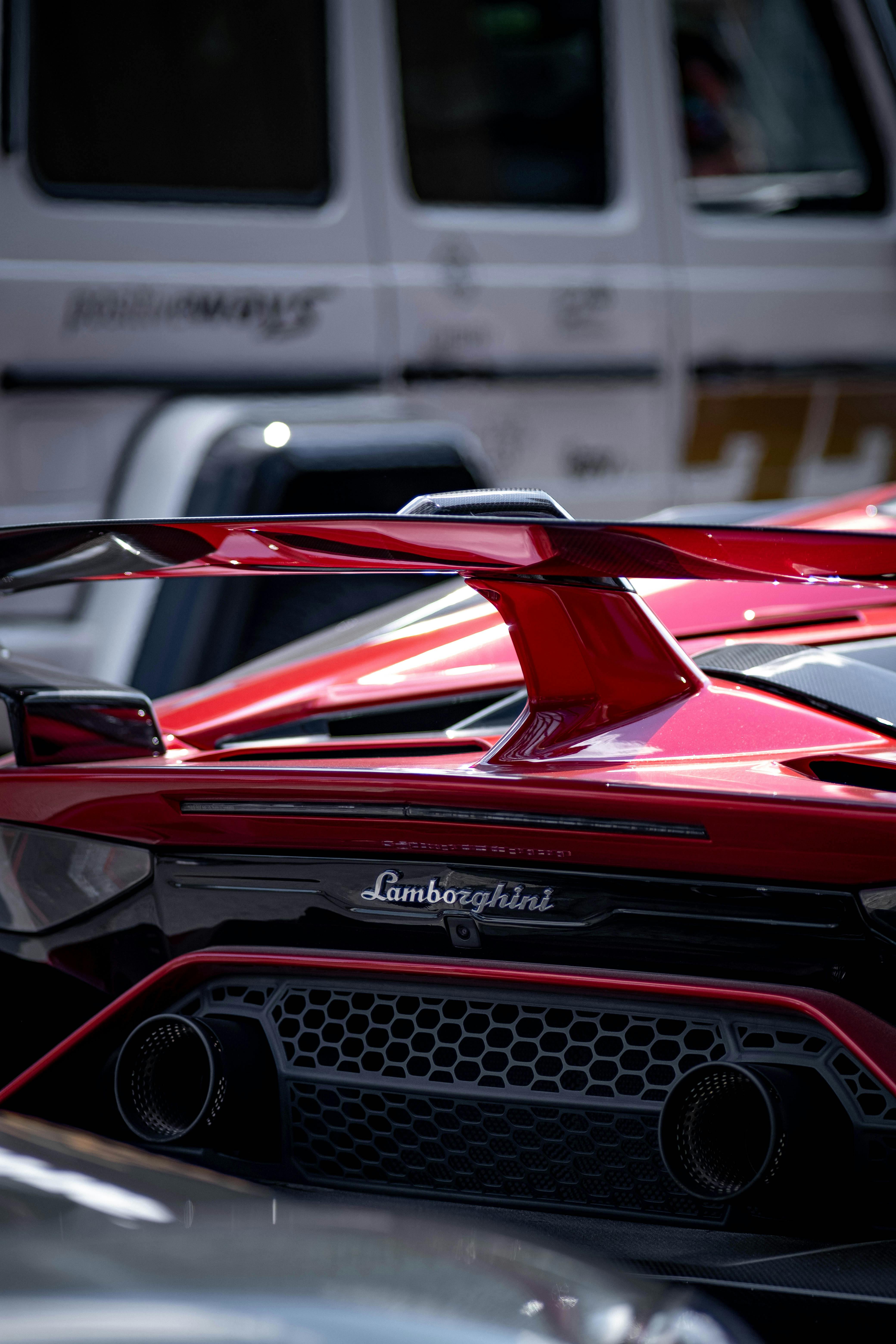 Red Lamborghini Aventador