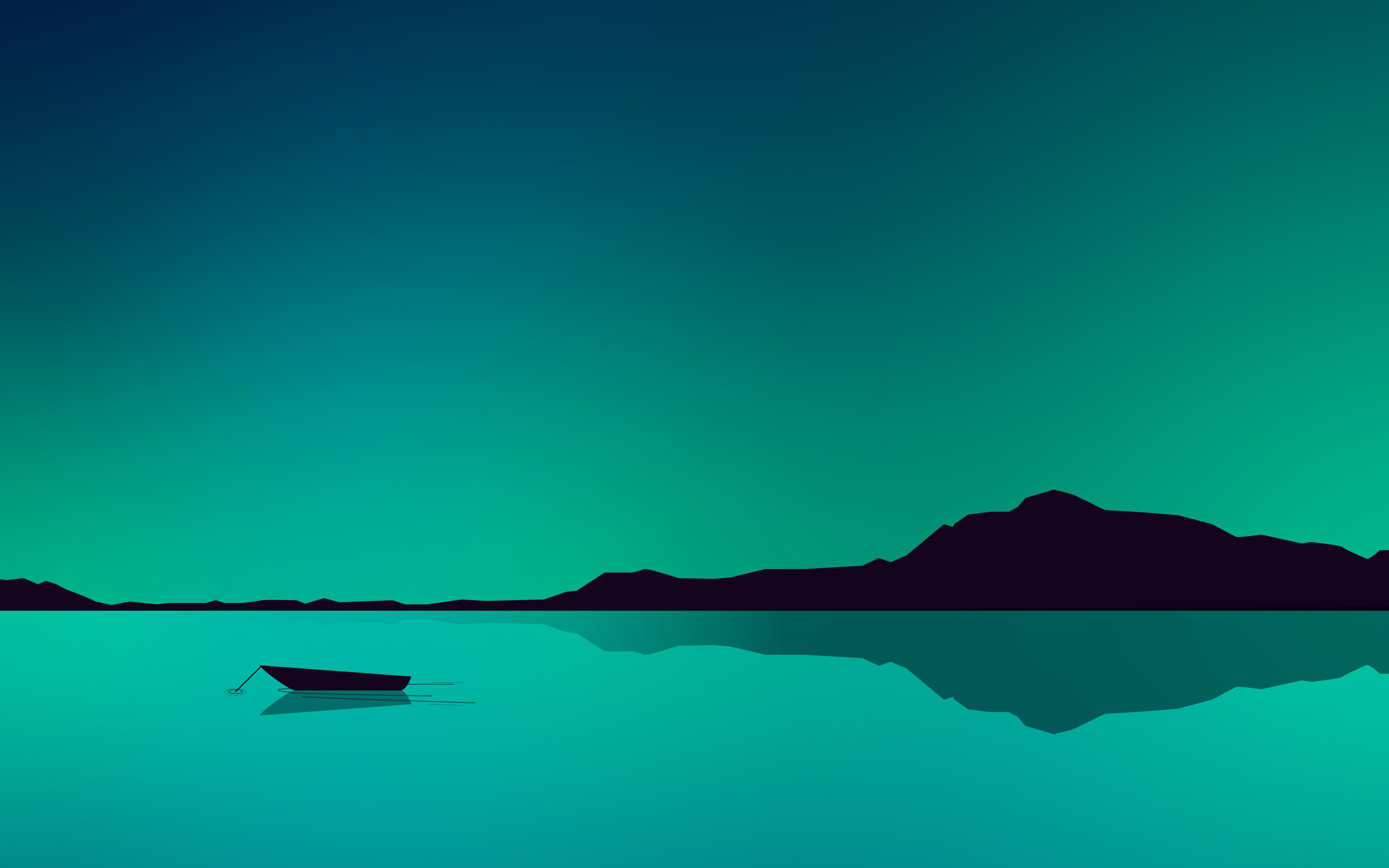 Lake Minimal Green 4k Macbook