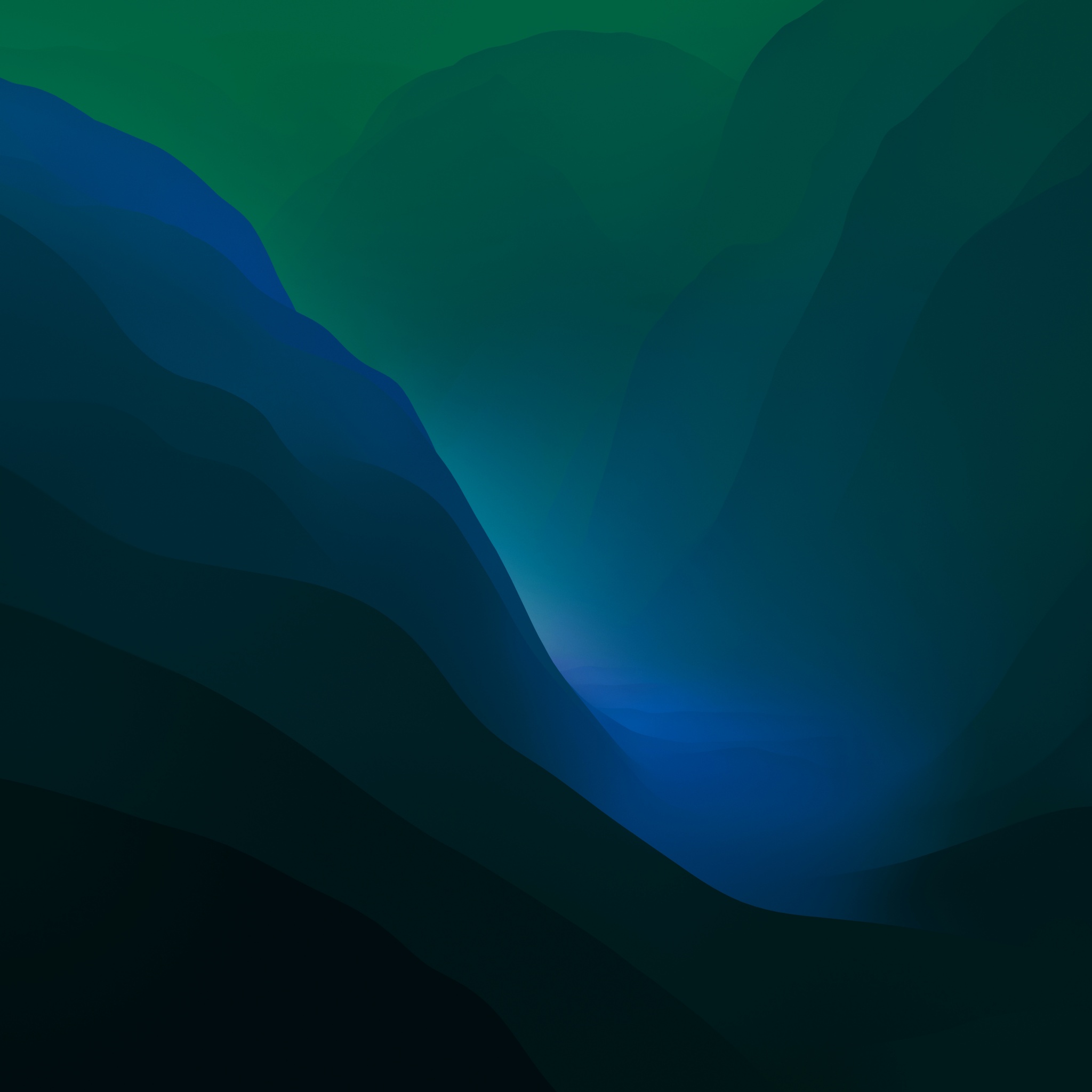 macOS Monterey Wallpaper 4K, Green