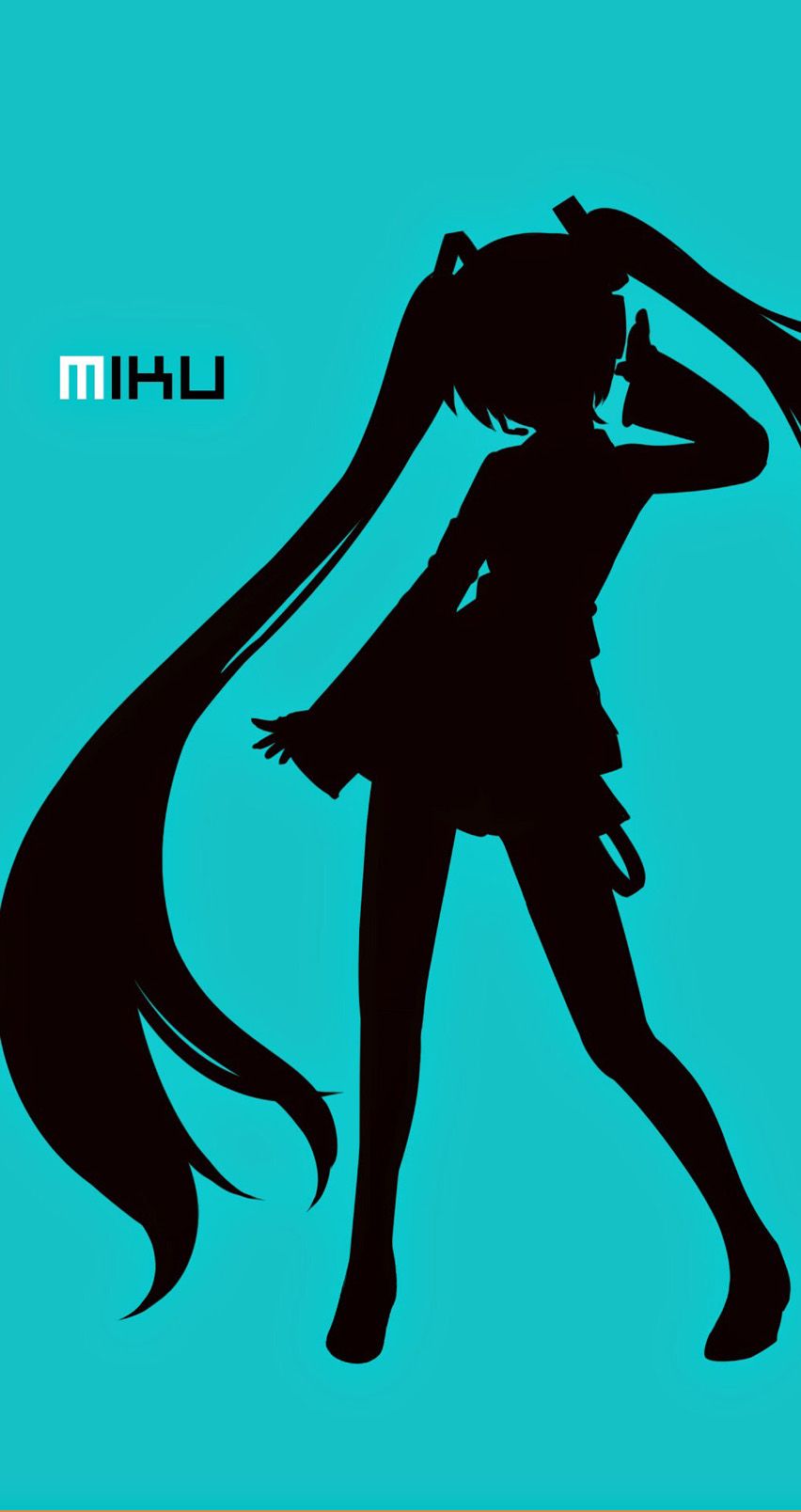 Anime Minimalistic Simple Girl Miku