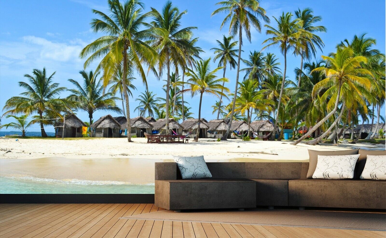 Beach Sea Island Palm Tree Wallpaper