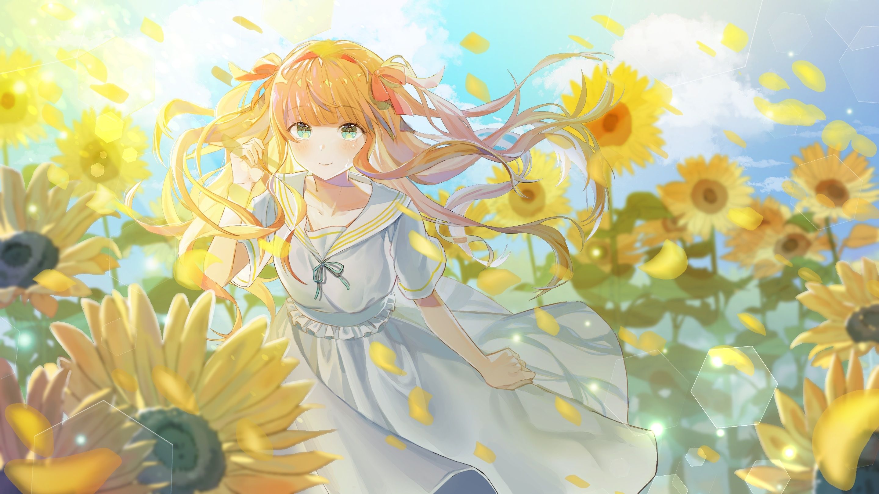 Blonde anime girl, Anime summer, Anime