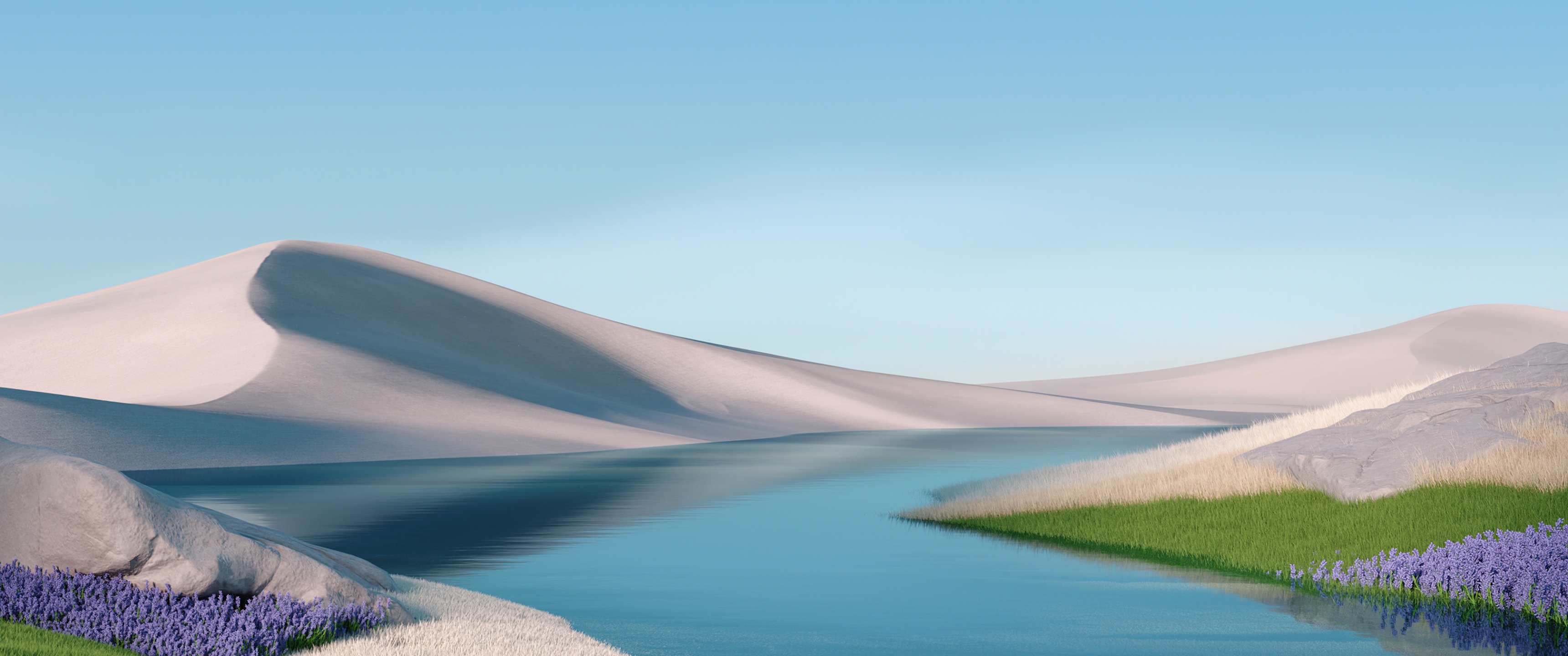 Landscape Wallpaper 4K, Sunny day, Lake